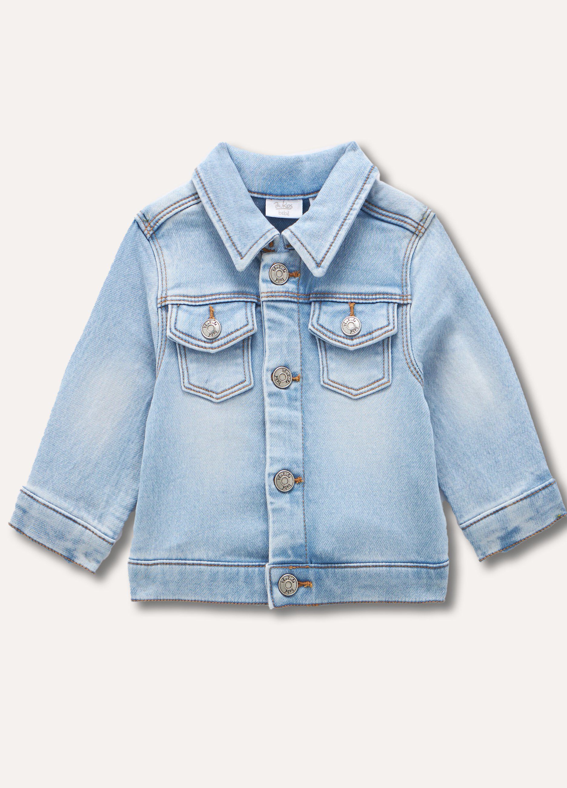 Giubbino in french terry denim neonato