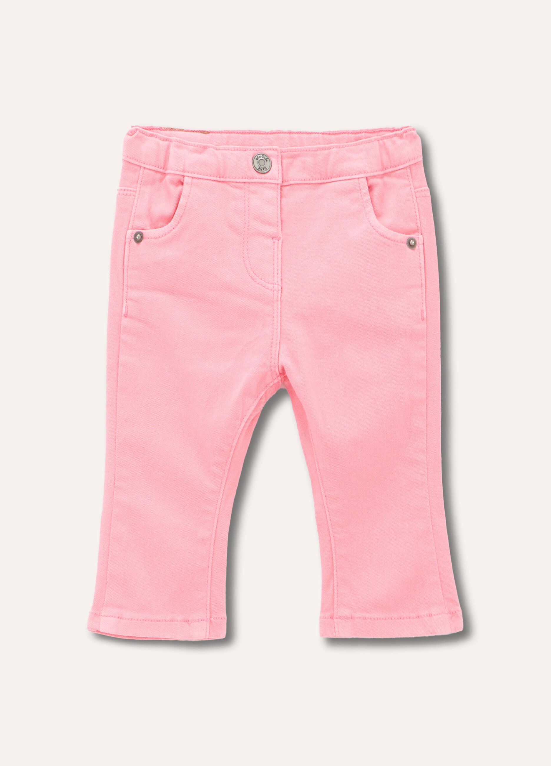 Pantaloni in denim di cotone stretch neonata