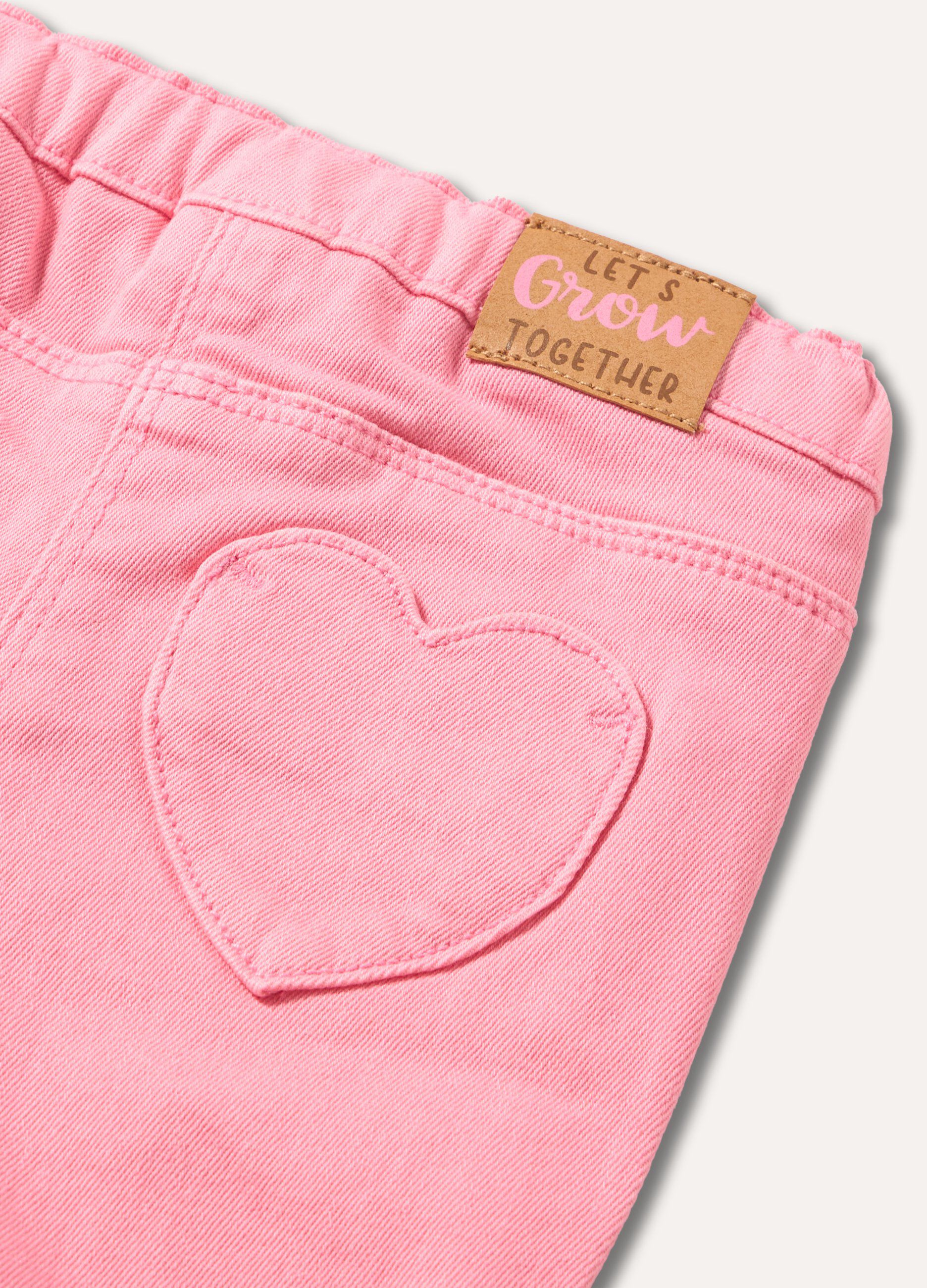 Pantaloni in denim di cotone stretch neonata 3 Pantaloni in denim di cotone stretch neonata