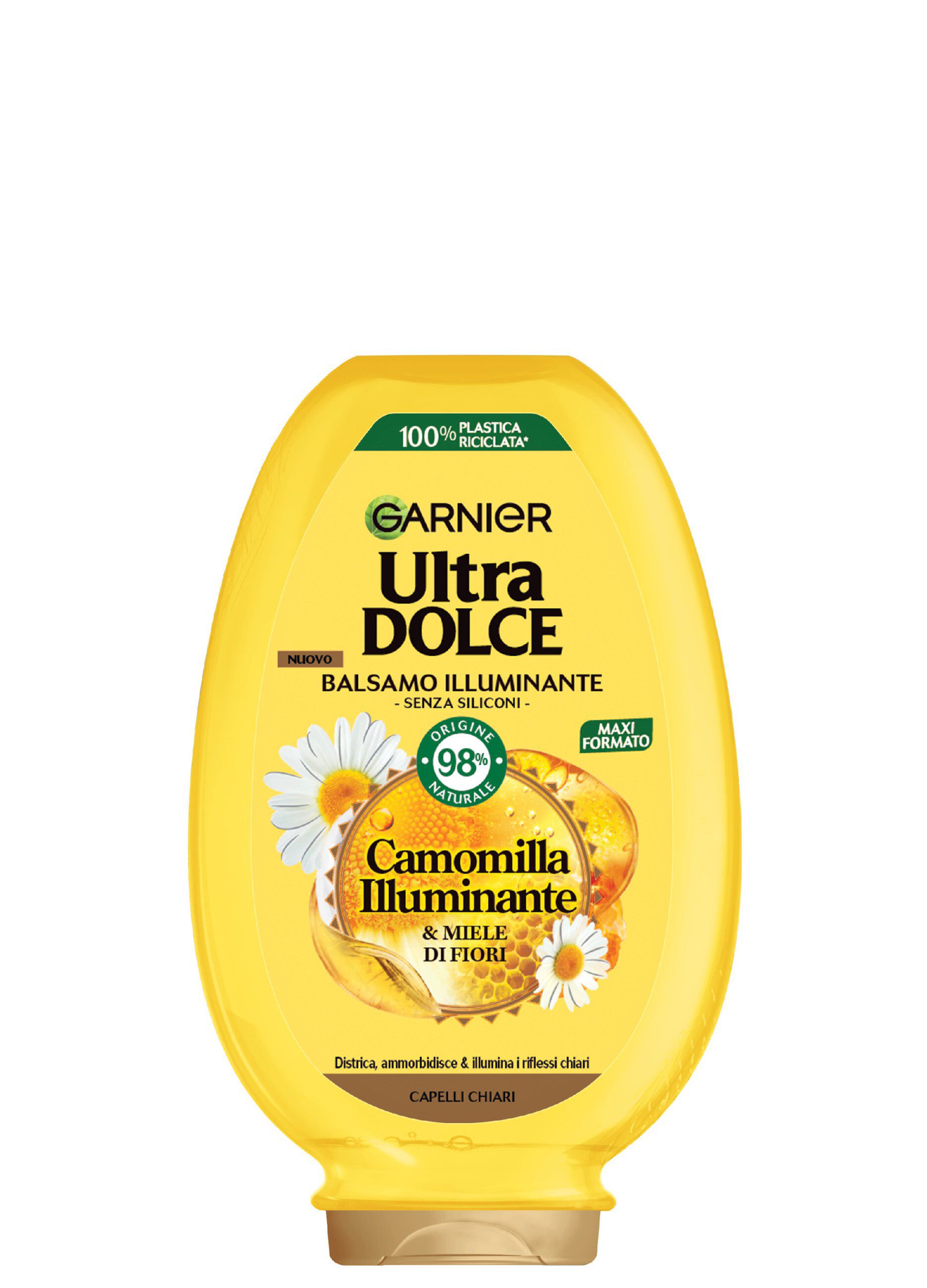 Garnier Balsamo Ultra Dolce Camomilla e Miele, Balsamo per Capelli Chiari, 250 ml.