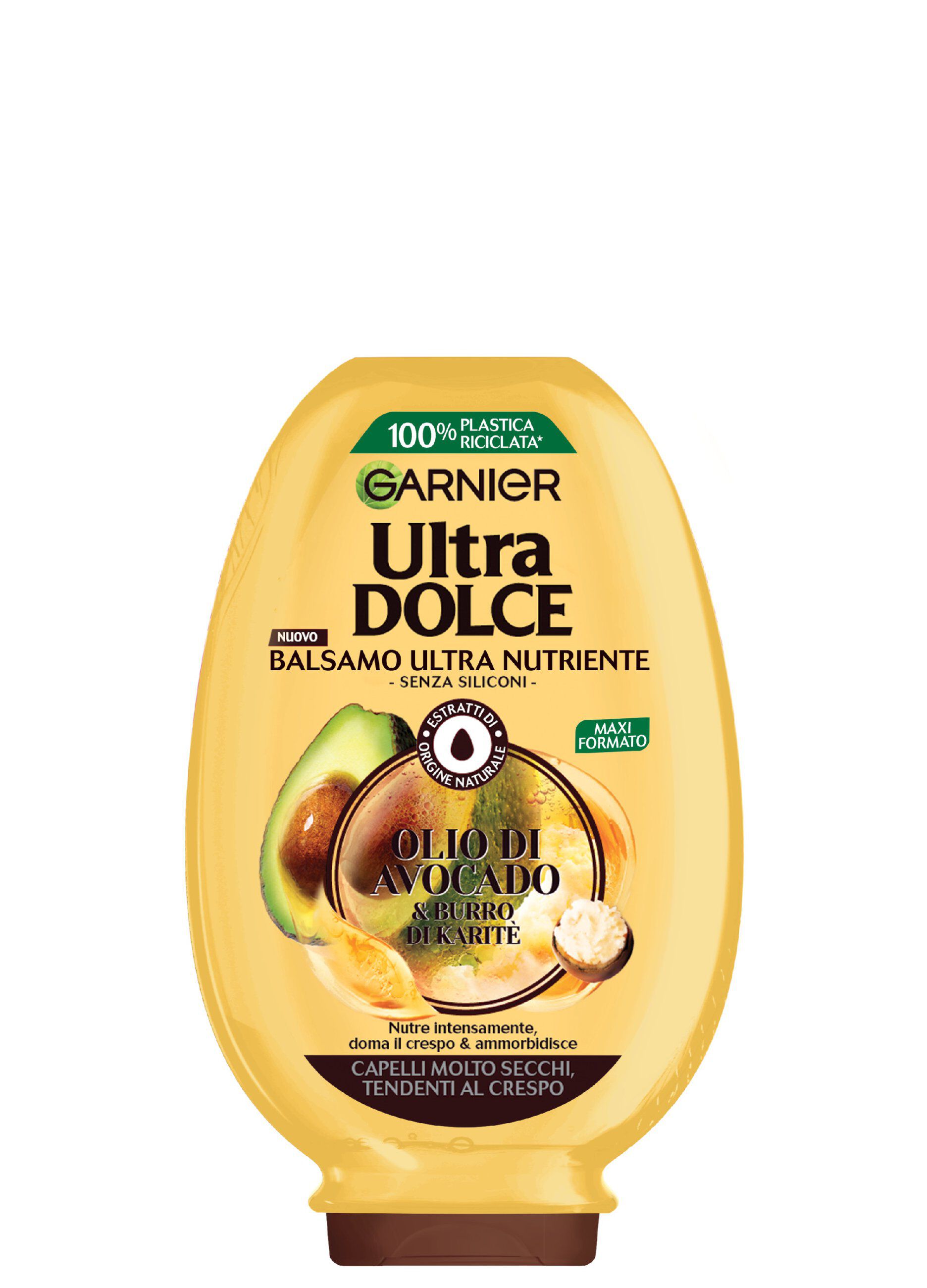 Garnier Ultra Dolce Ultra Dolce Avocado e KaritÃ©, Balsamo per Capelli Ricci, Mossi o Crespi, 250 ml.