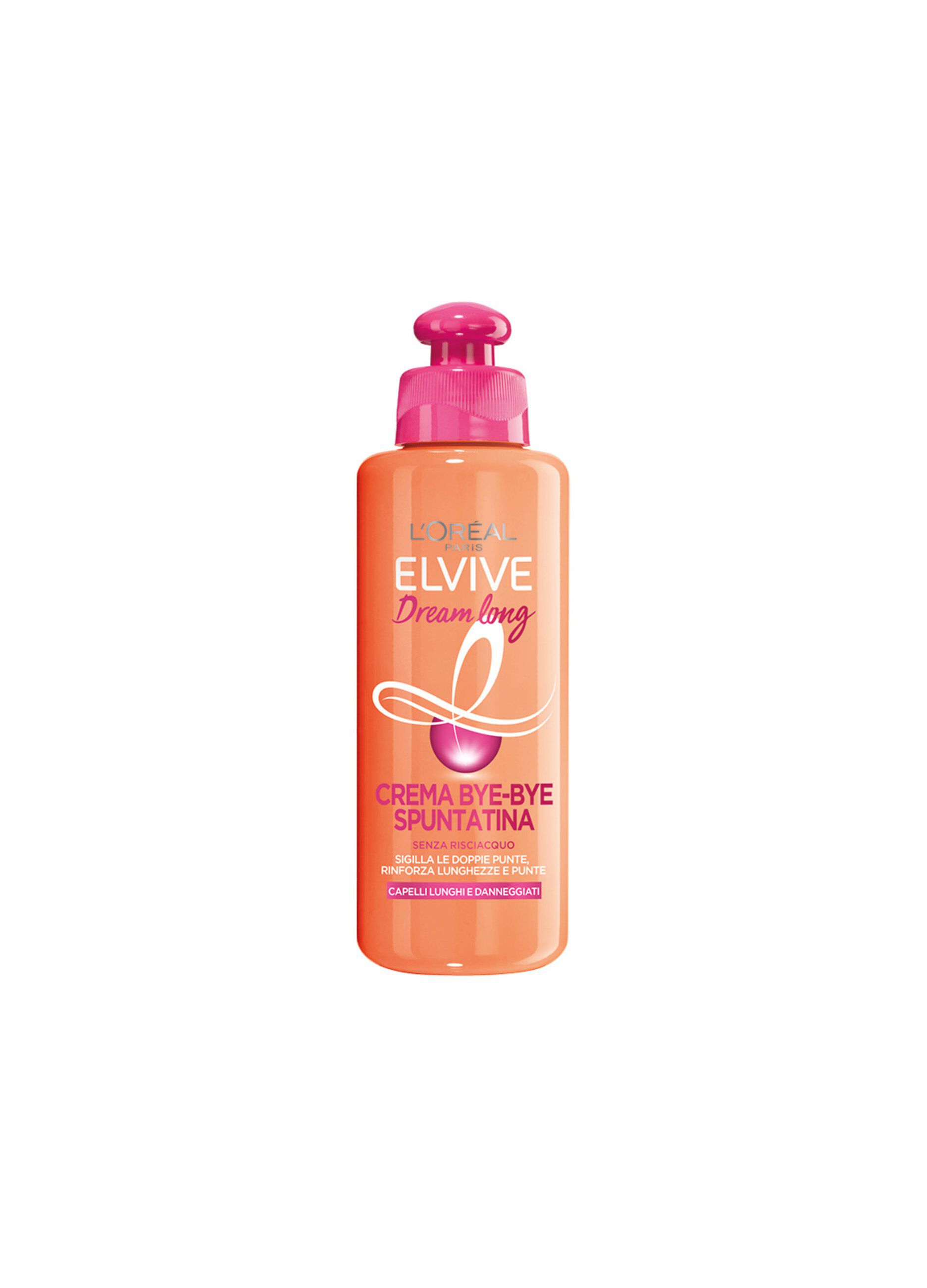 L'OrÃ©al Paris Trattamento Elvive Dream Long, Crema Capelli Senza Risciacquo Bye-Bye Spuntatina per Capelli Lunghi Danneggiati, 200 ml.