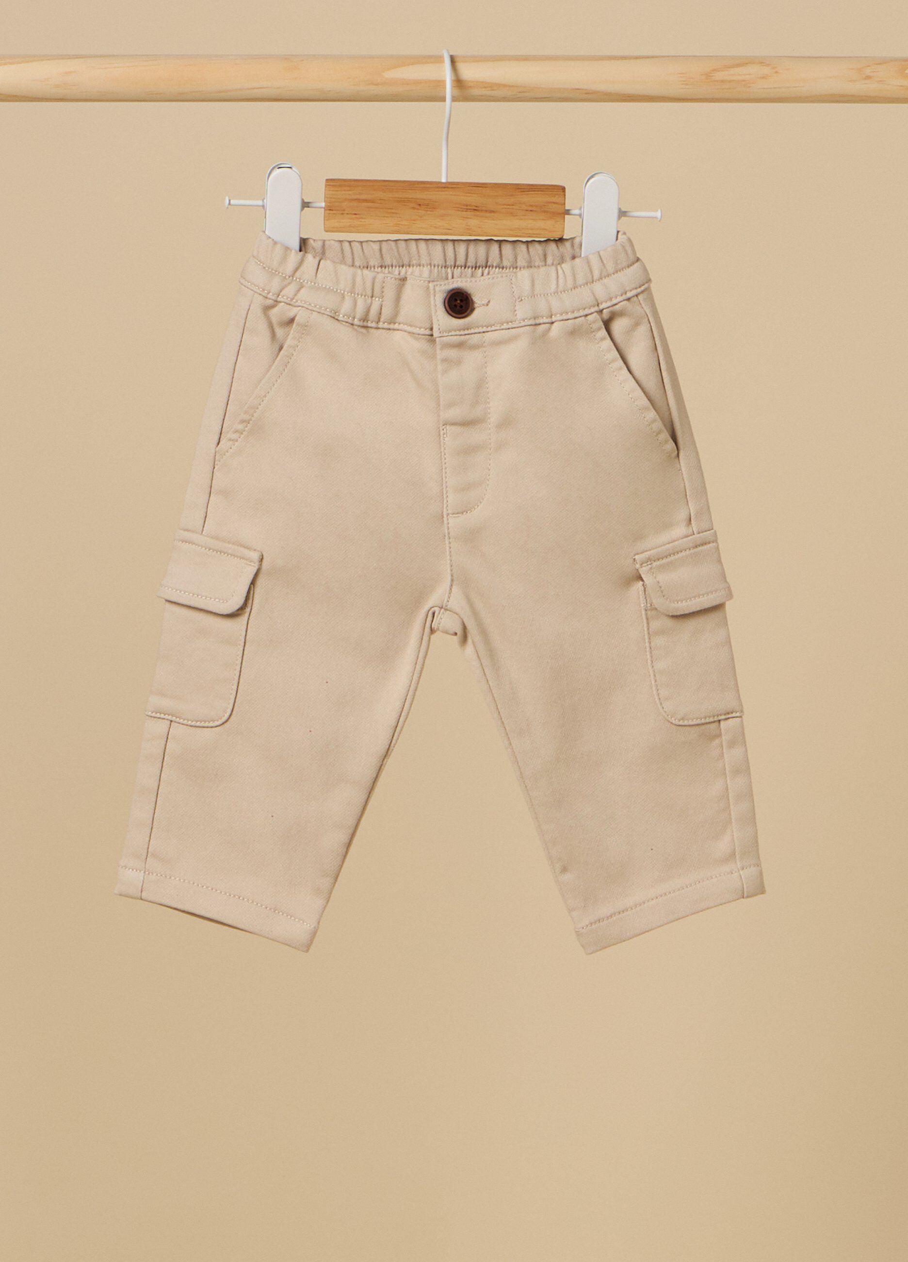 Pantaloni cargo in misto cotone neonato