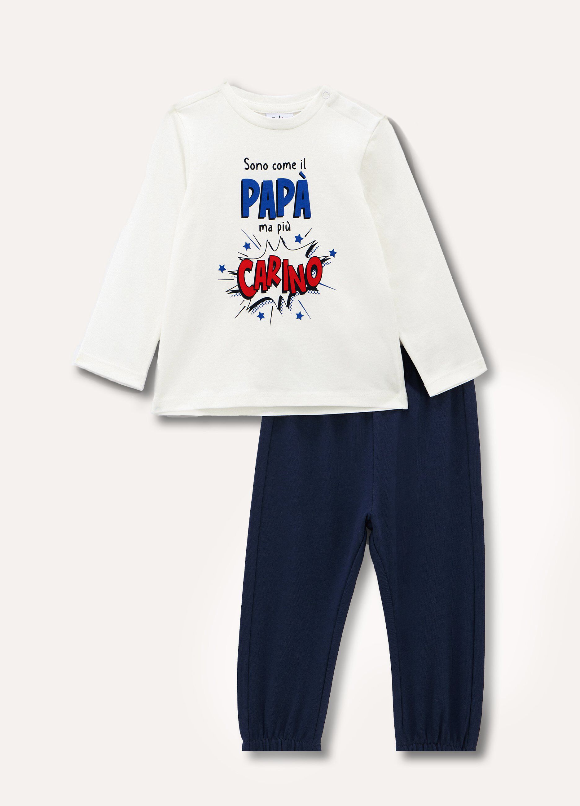 jogging set in puro cotone neonato
