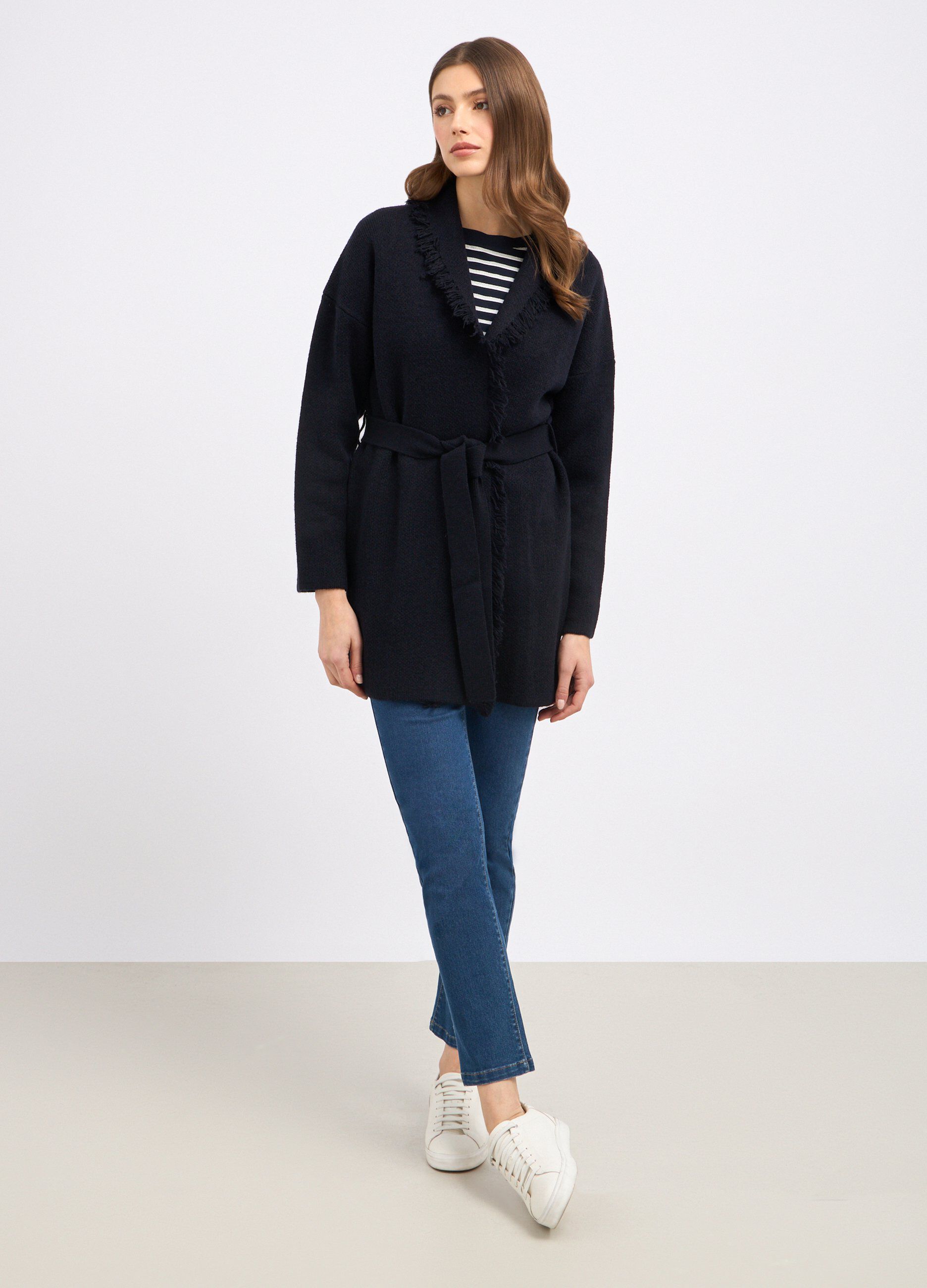 Cardigan tricot misto lana donna