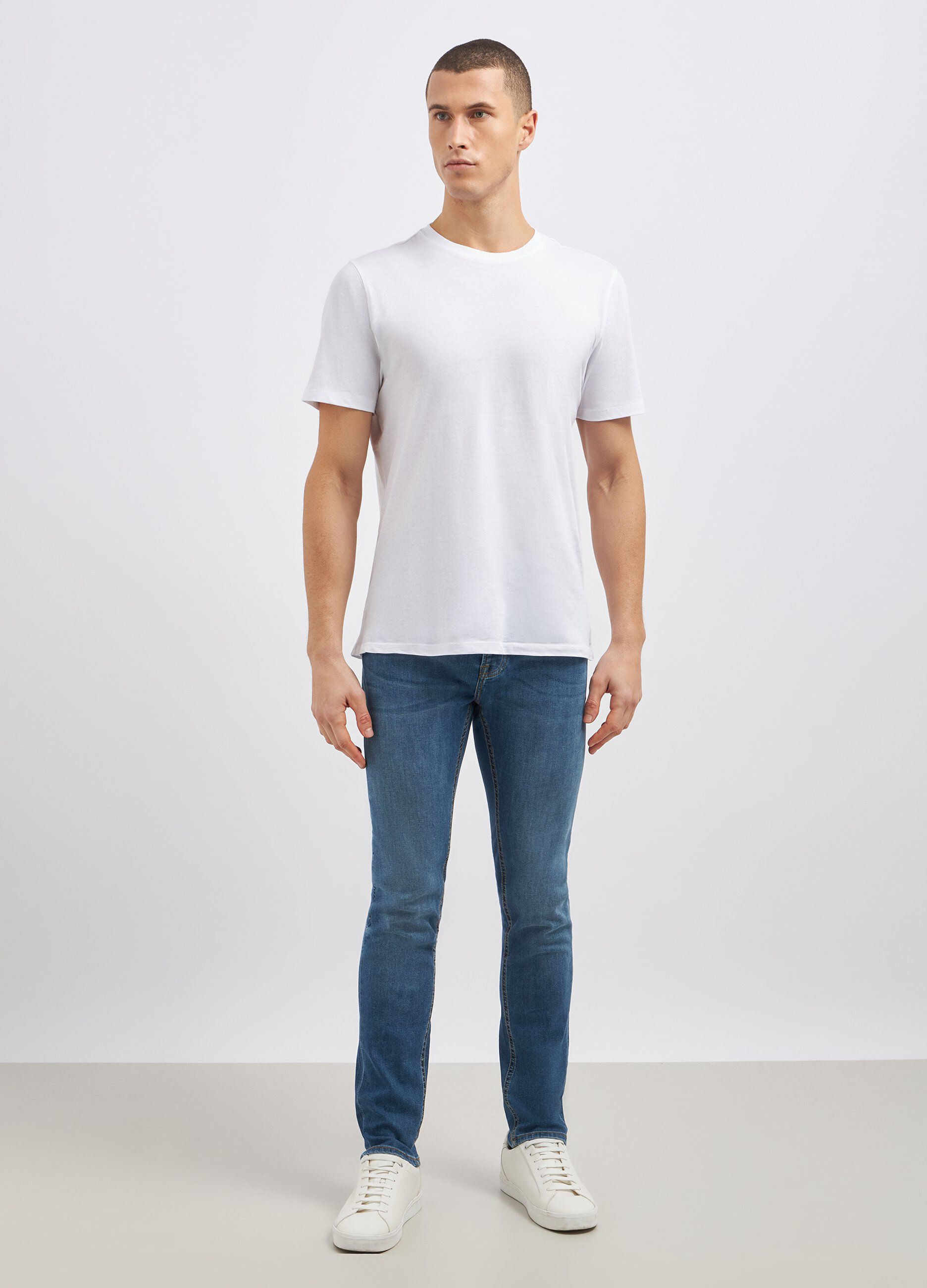 Jeans slim fit misto cotone uomo
