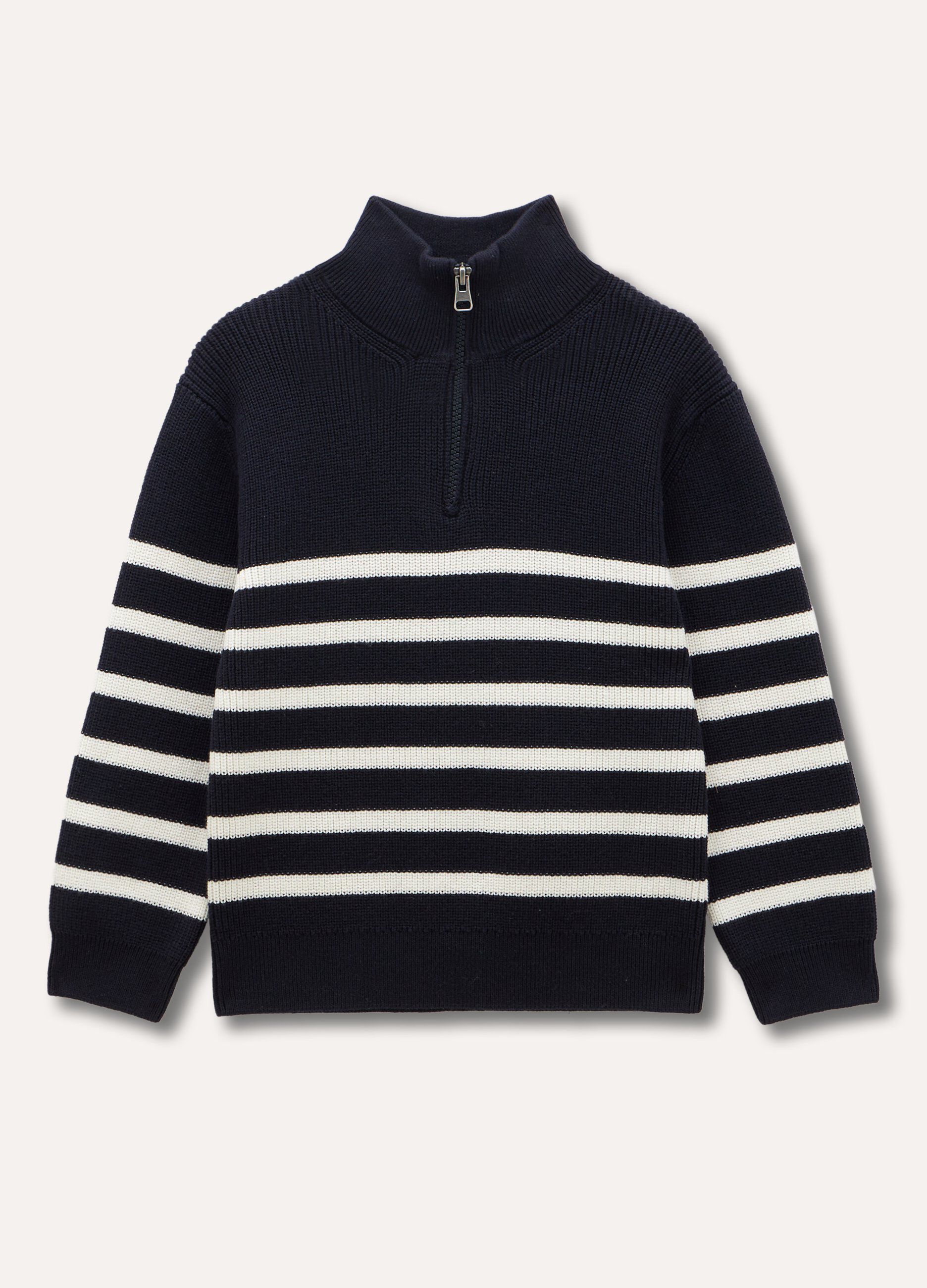 Tricot a collo alto in puro cotone bambino
