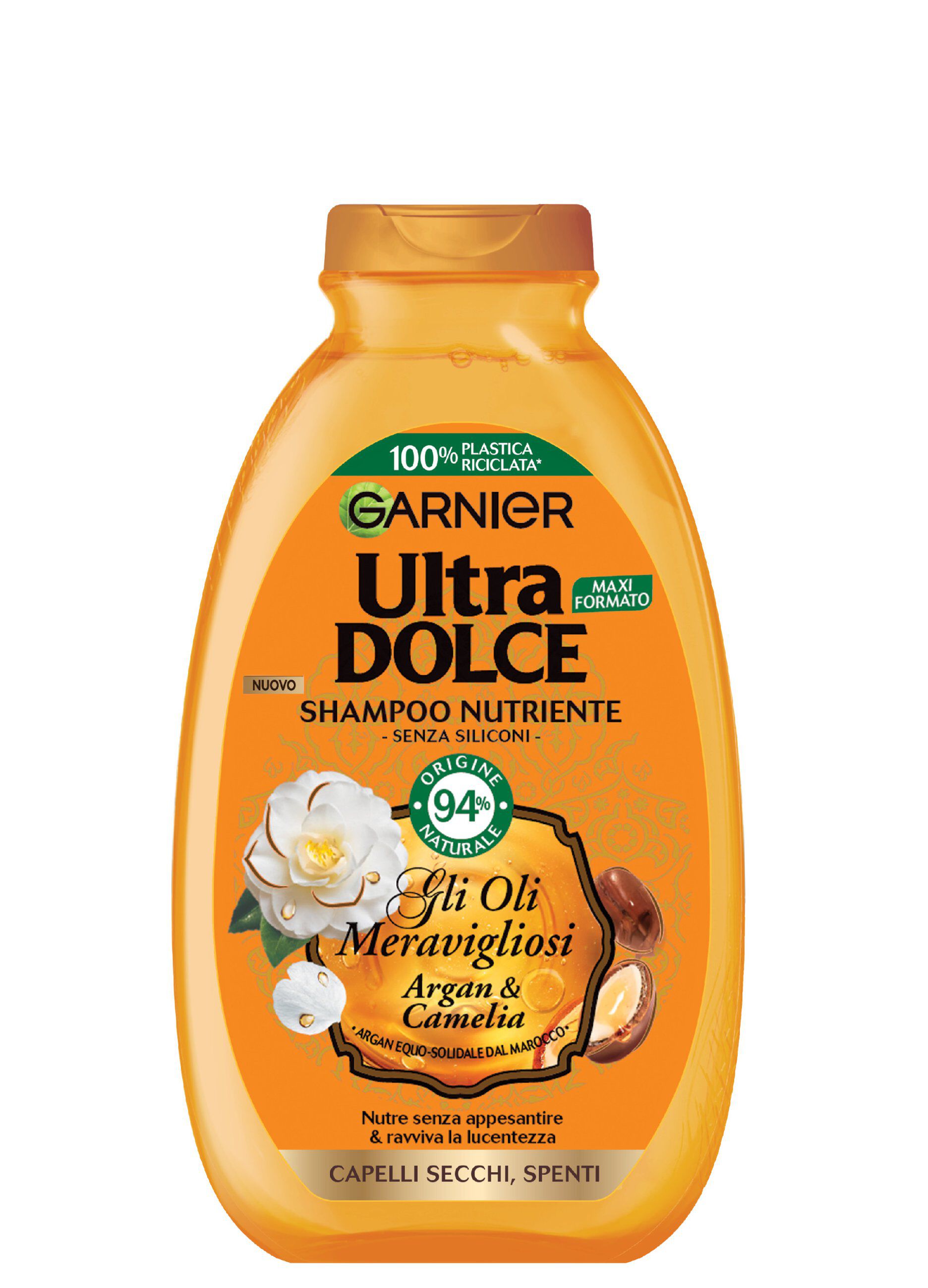Garnier Shampoo Ultra Dolce Meraviglioso, Shampoo per Capelli Secchi, 300 ml.