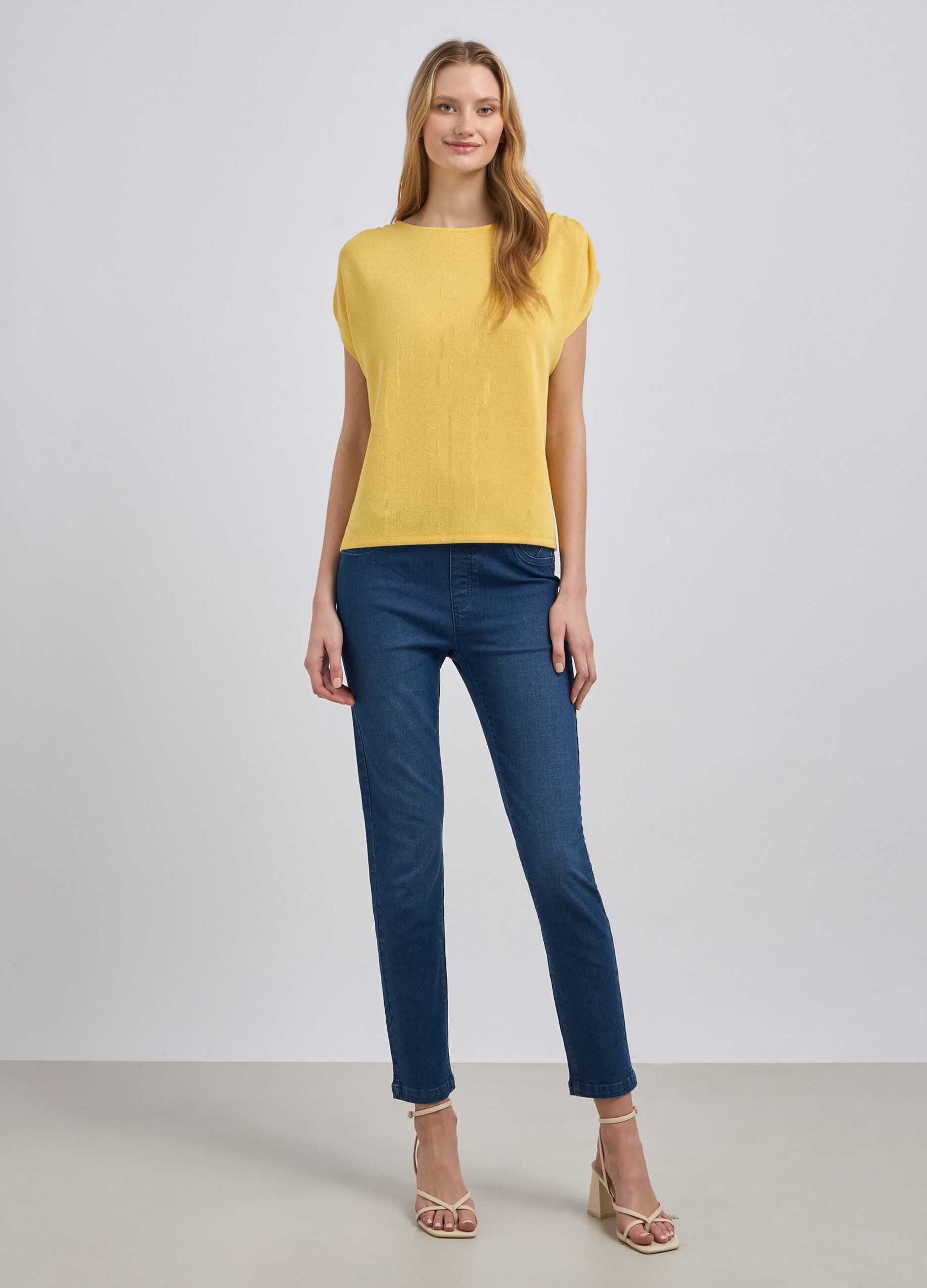 Jeggings in misto cotone donna