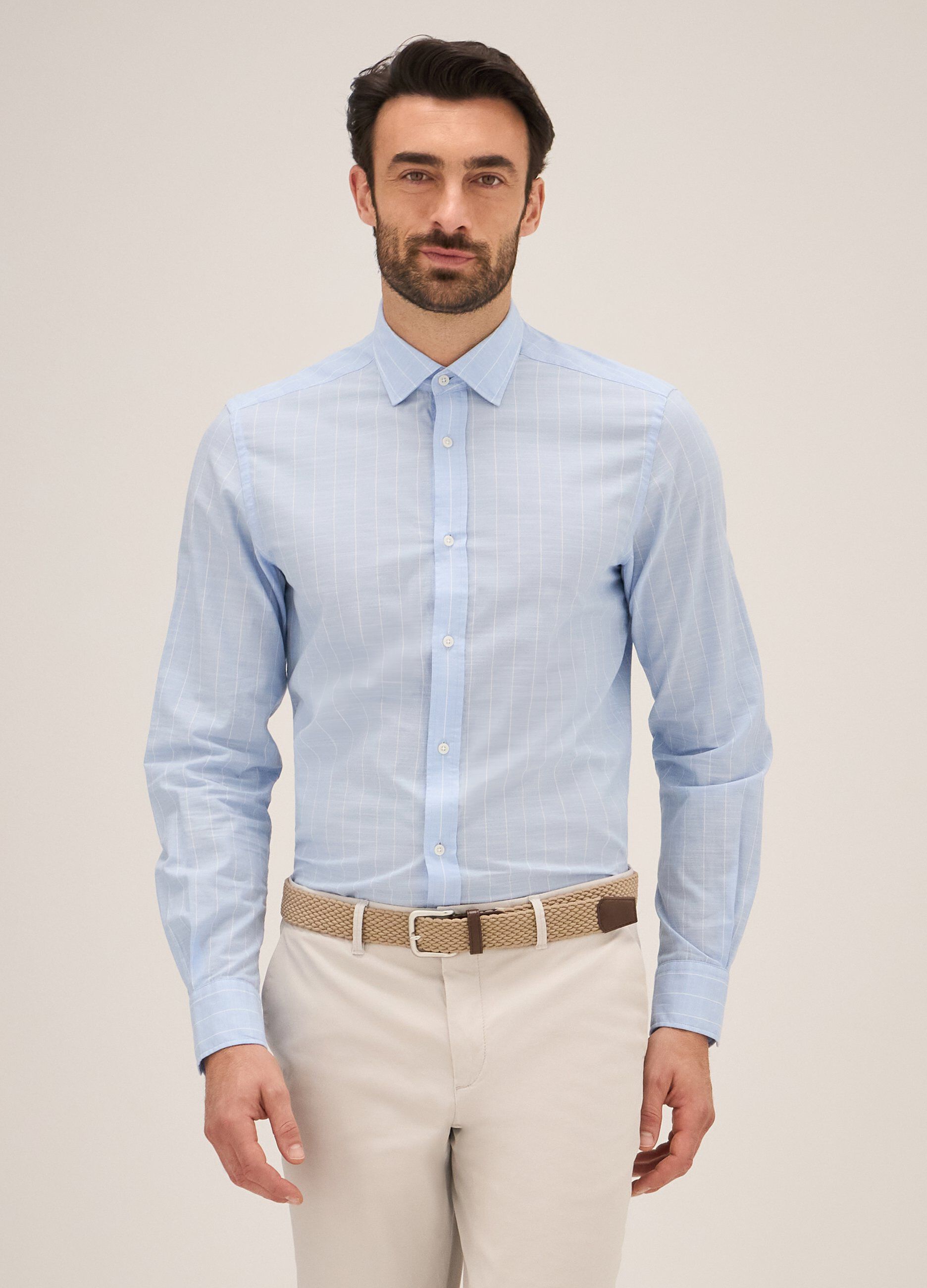 Camicia Rumford in puro cotone rigato uomo