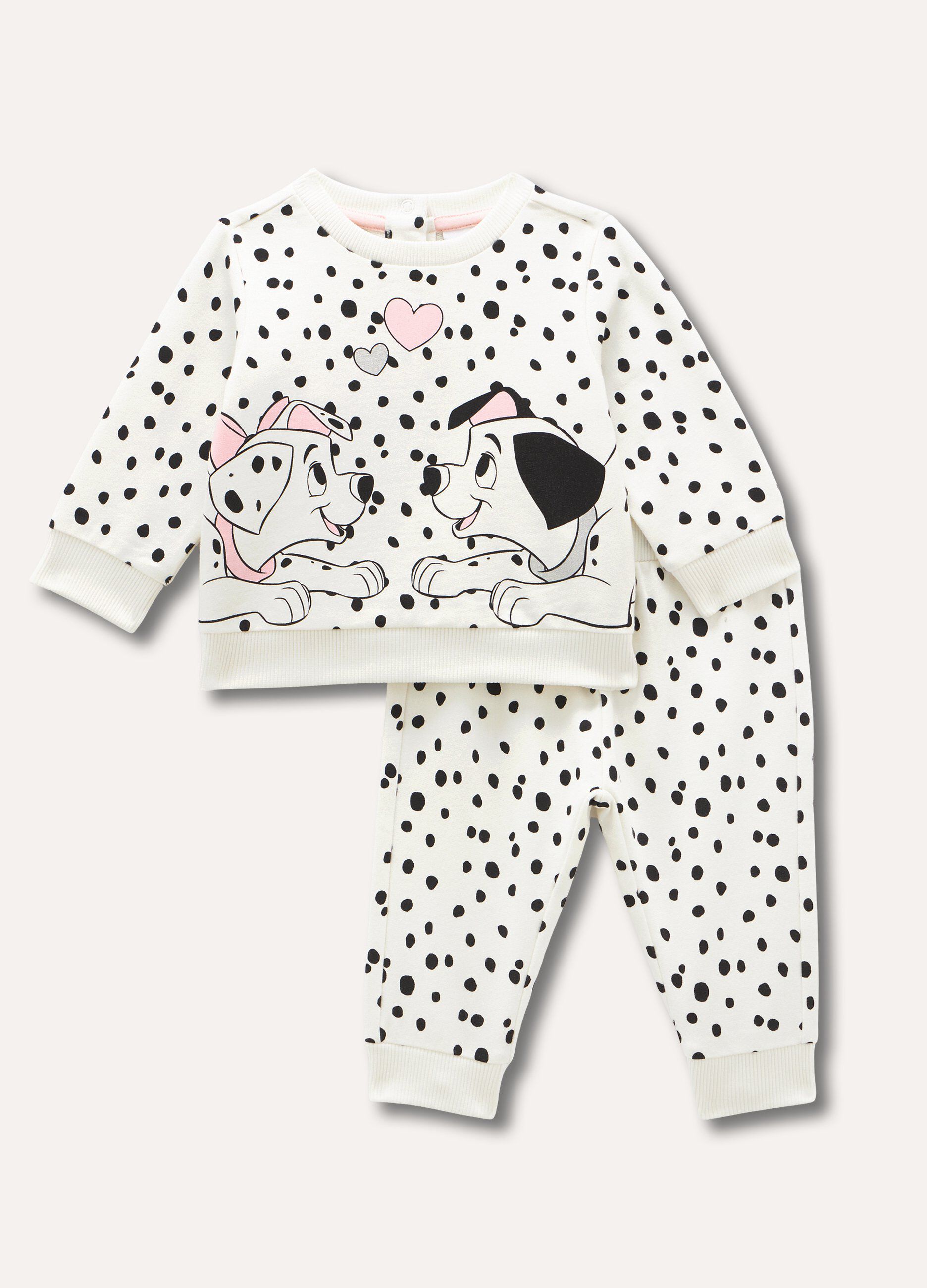 Jogging set in puro cotone neonata