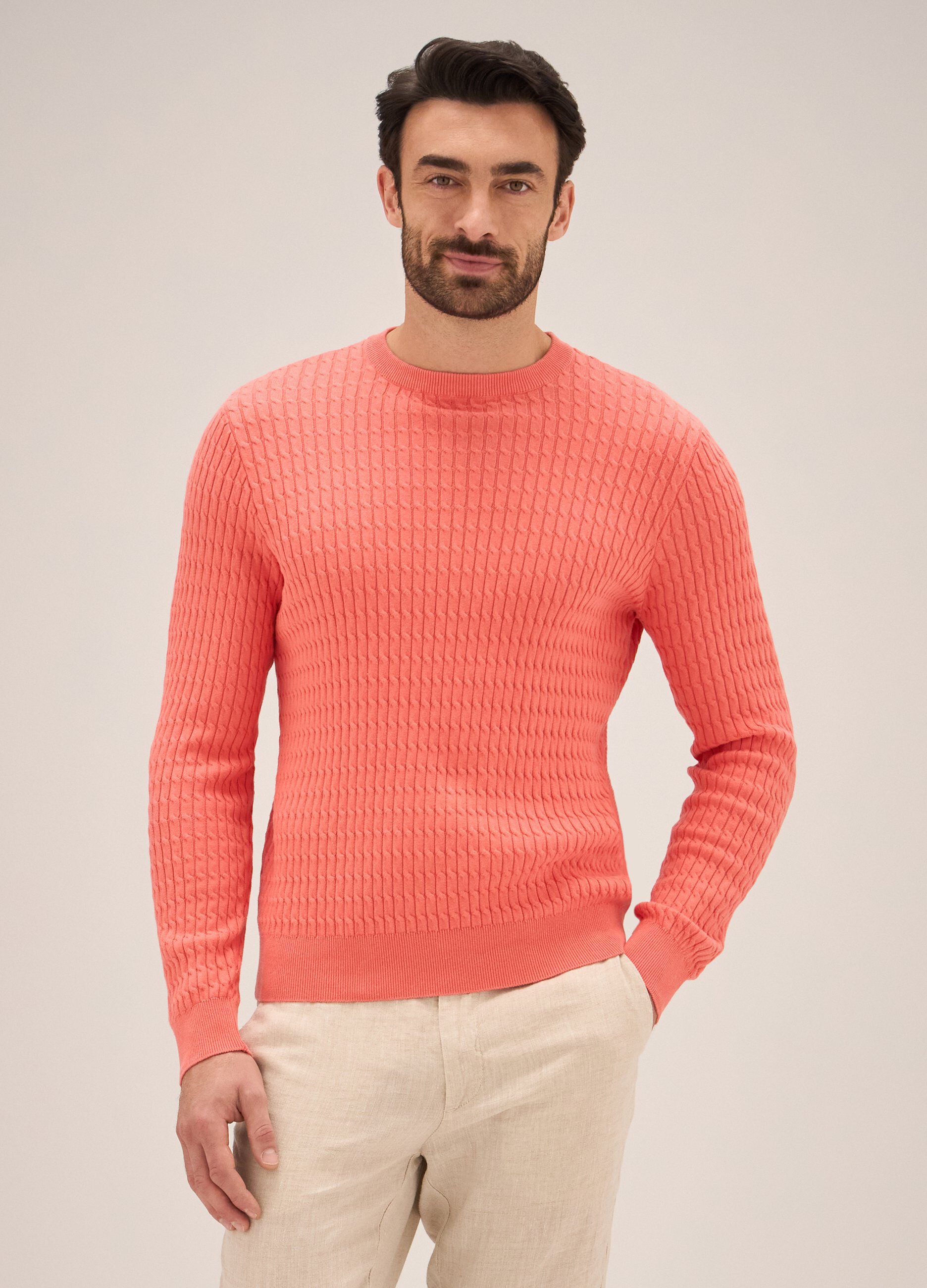 Tricot a girocollo in puro cotone Rumford uomo