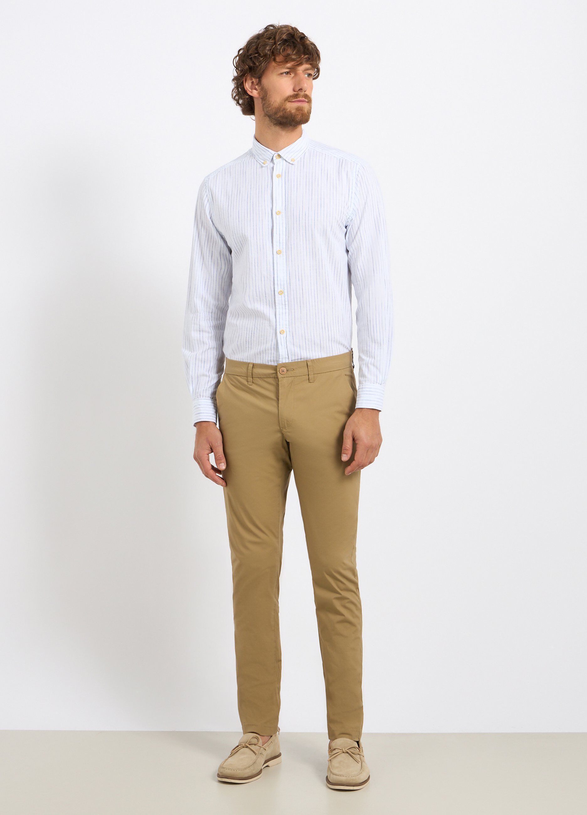 Pantaloni chino in cotone stretch uomo