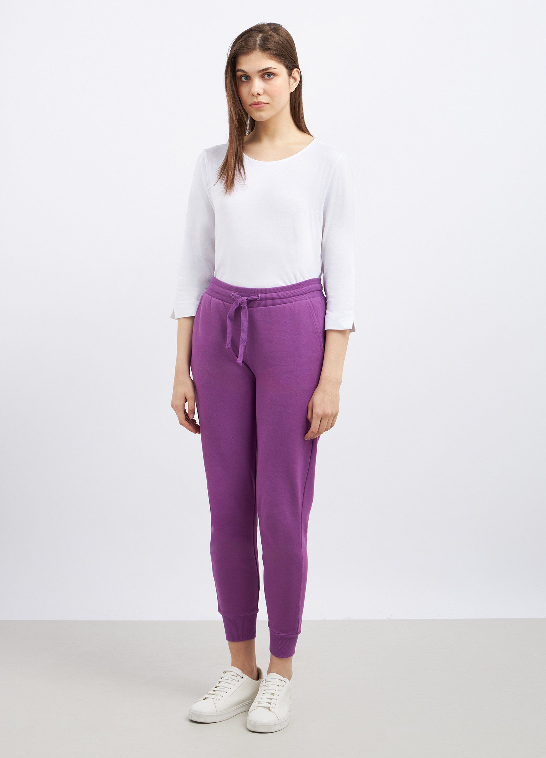 Jogger in misto cotone donna