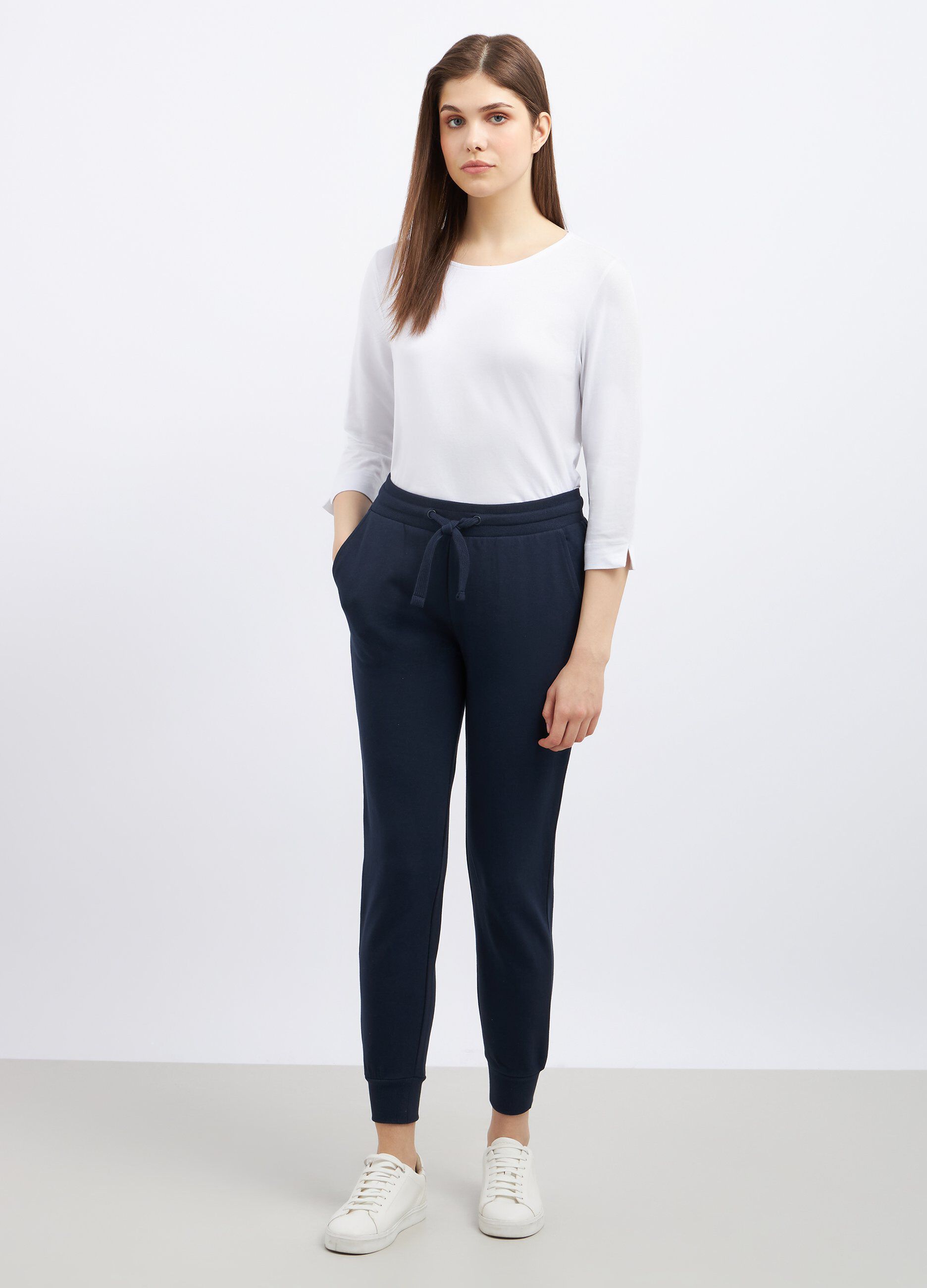 Jogger in misto cotone donna