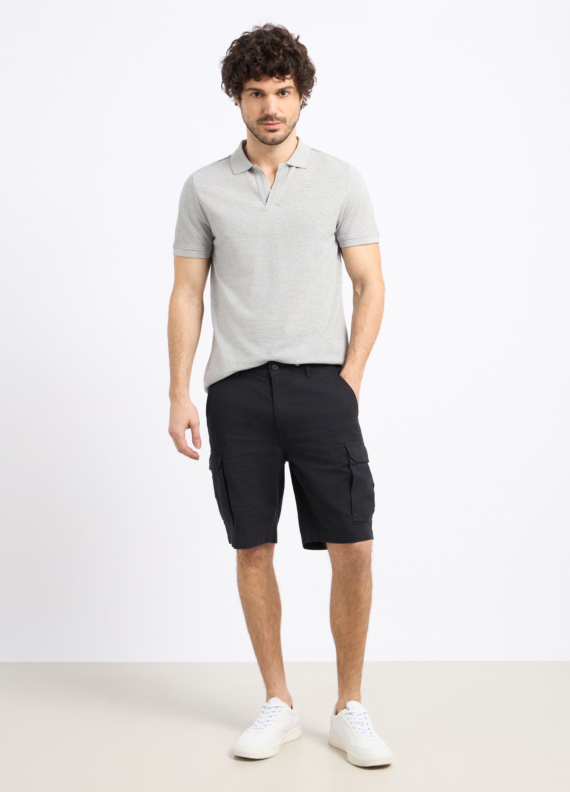 Shorts cargo in puro cotone uomo
