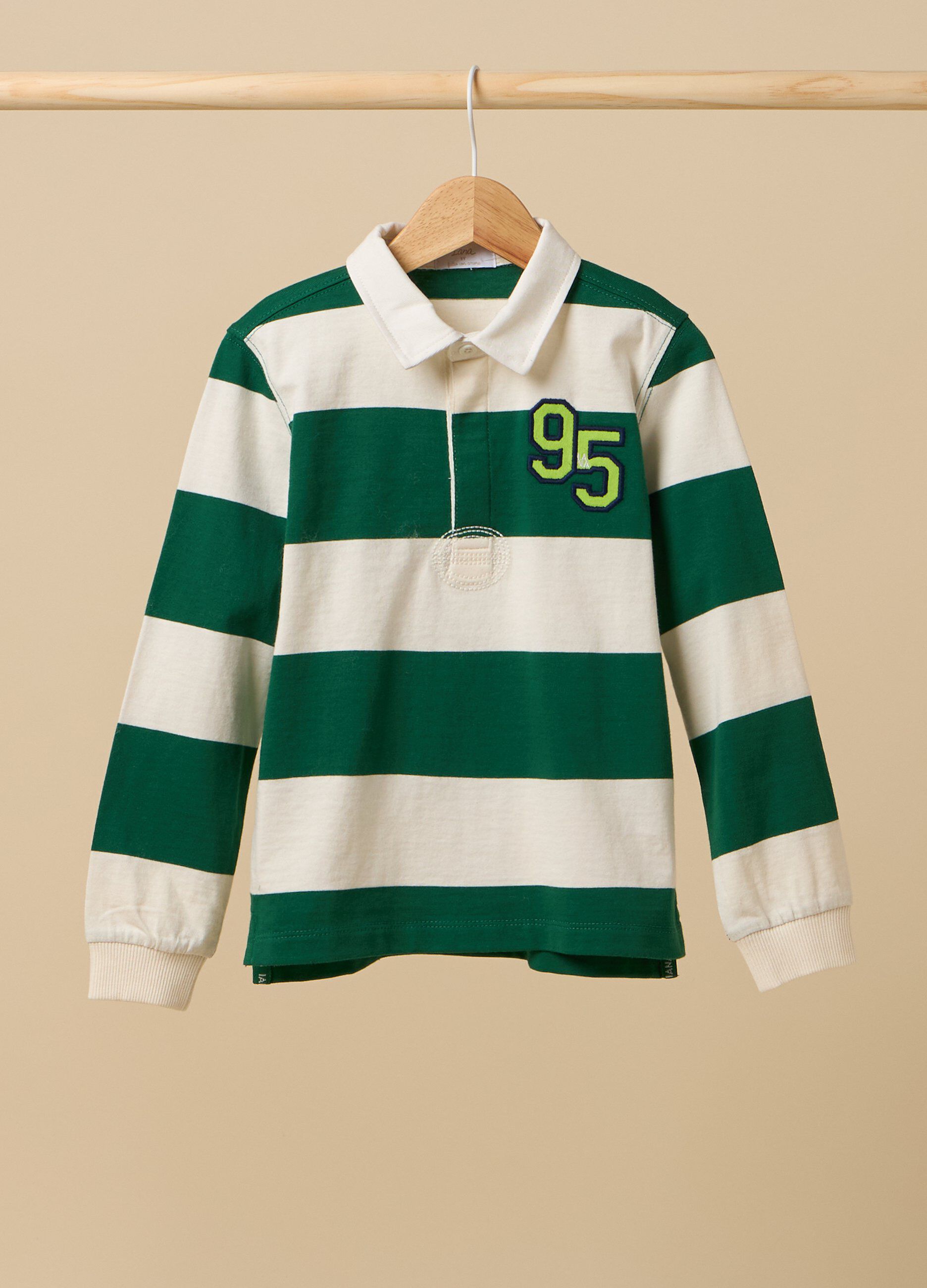Polo rigata in cotone