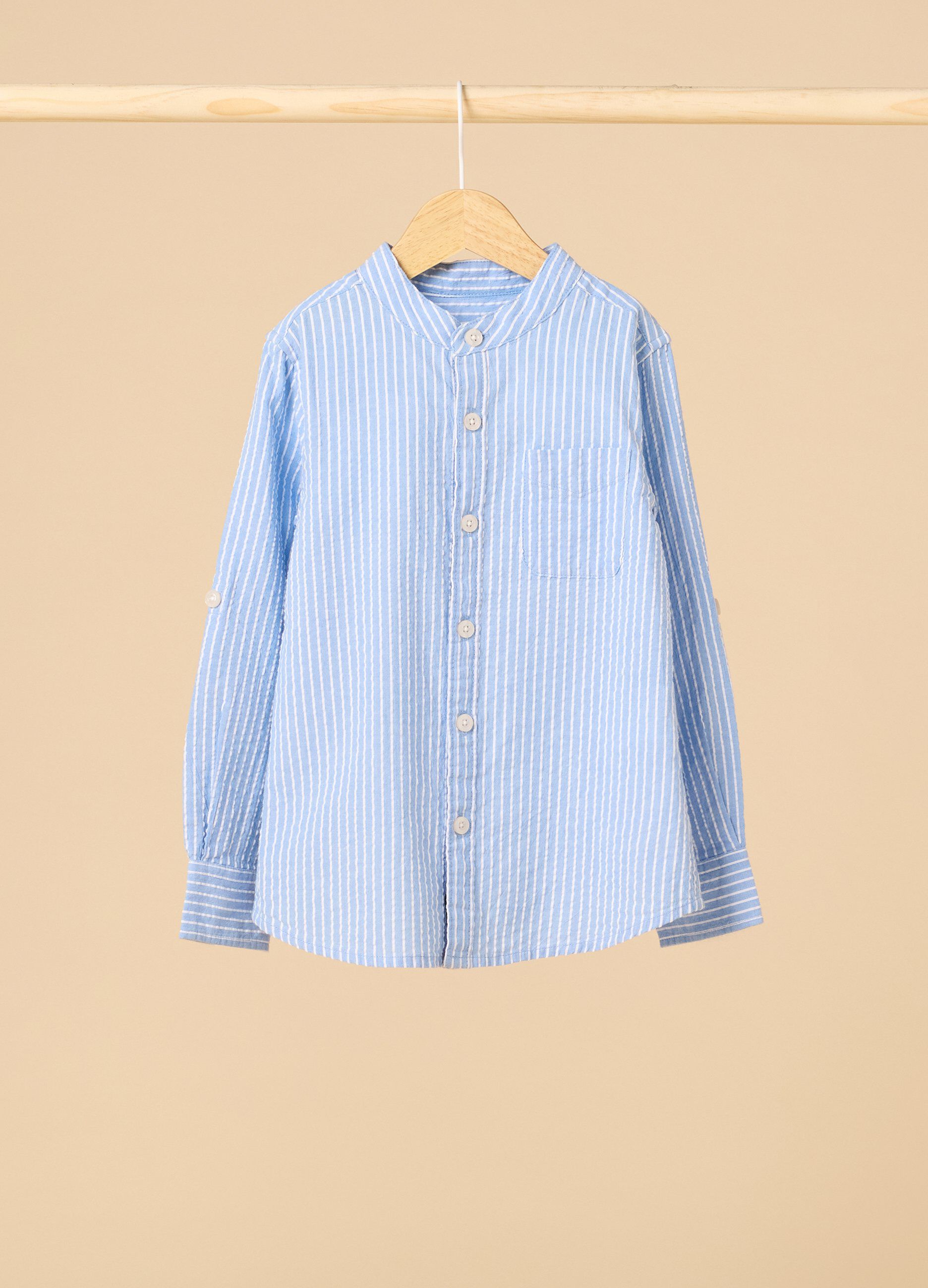 Camicia rigata IANA in puro cotone bambino