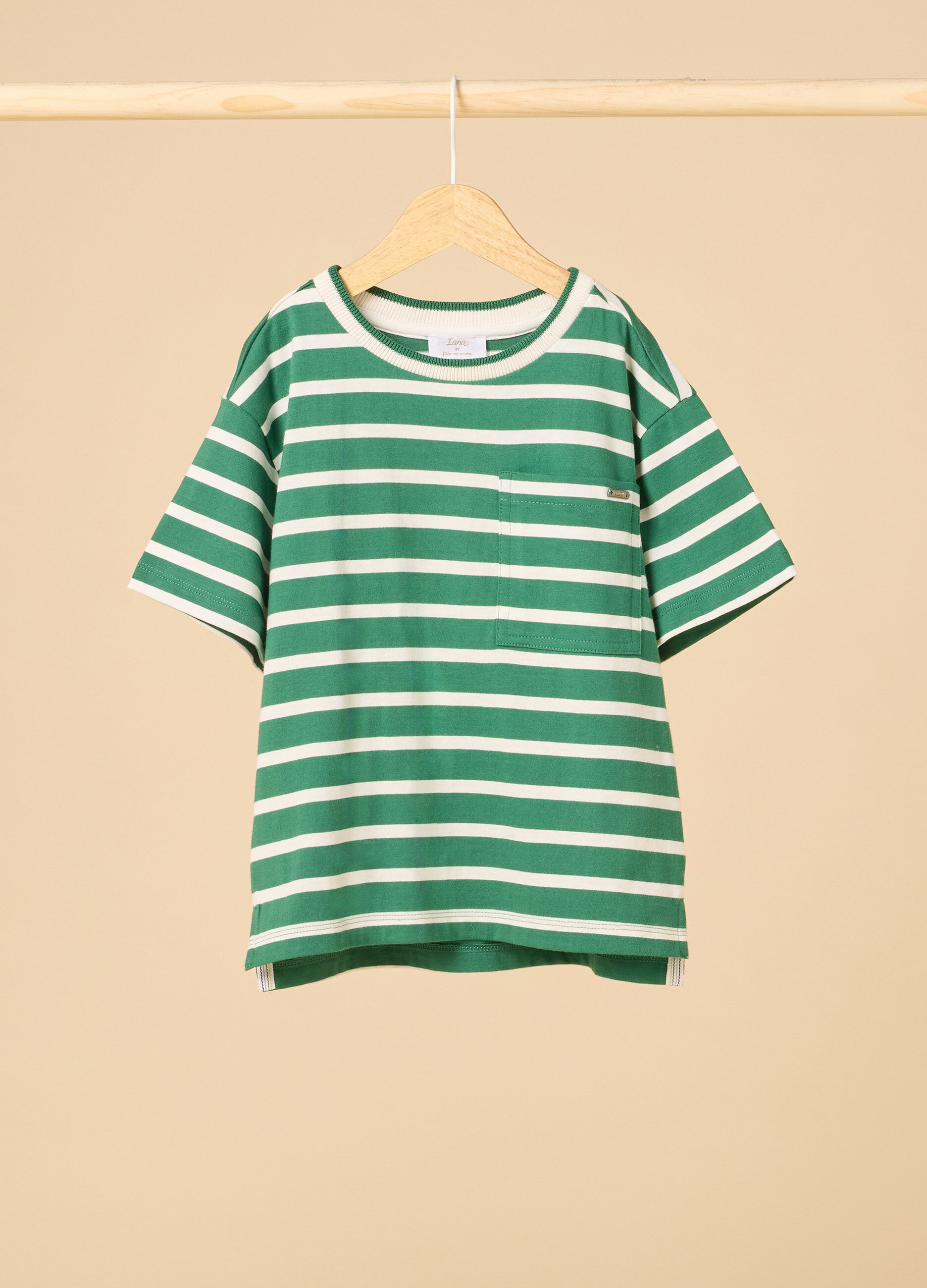 T-shirt rigata IANA in puro cotone bambino
