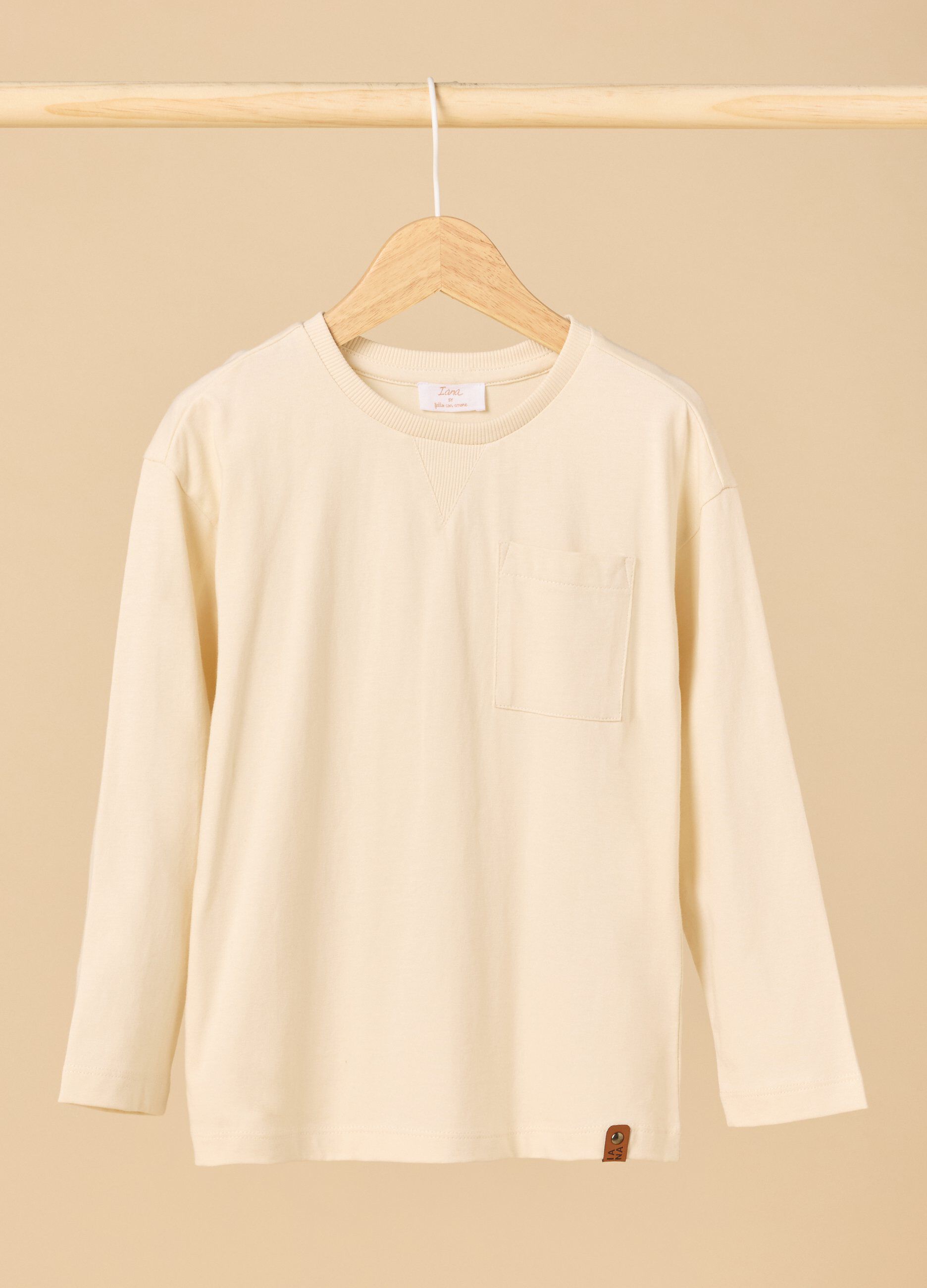 T-shirt IANA in puro cotone a maniche lunghe bambino
