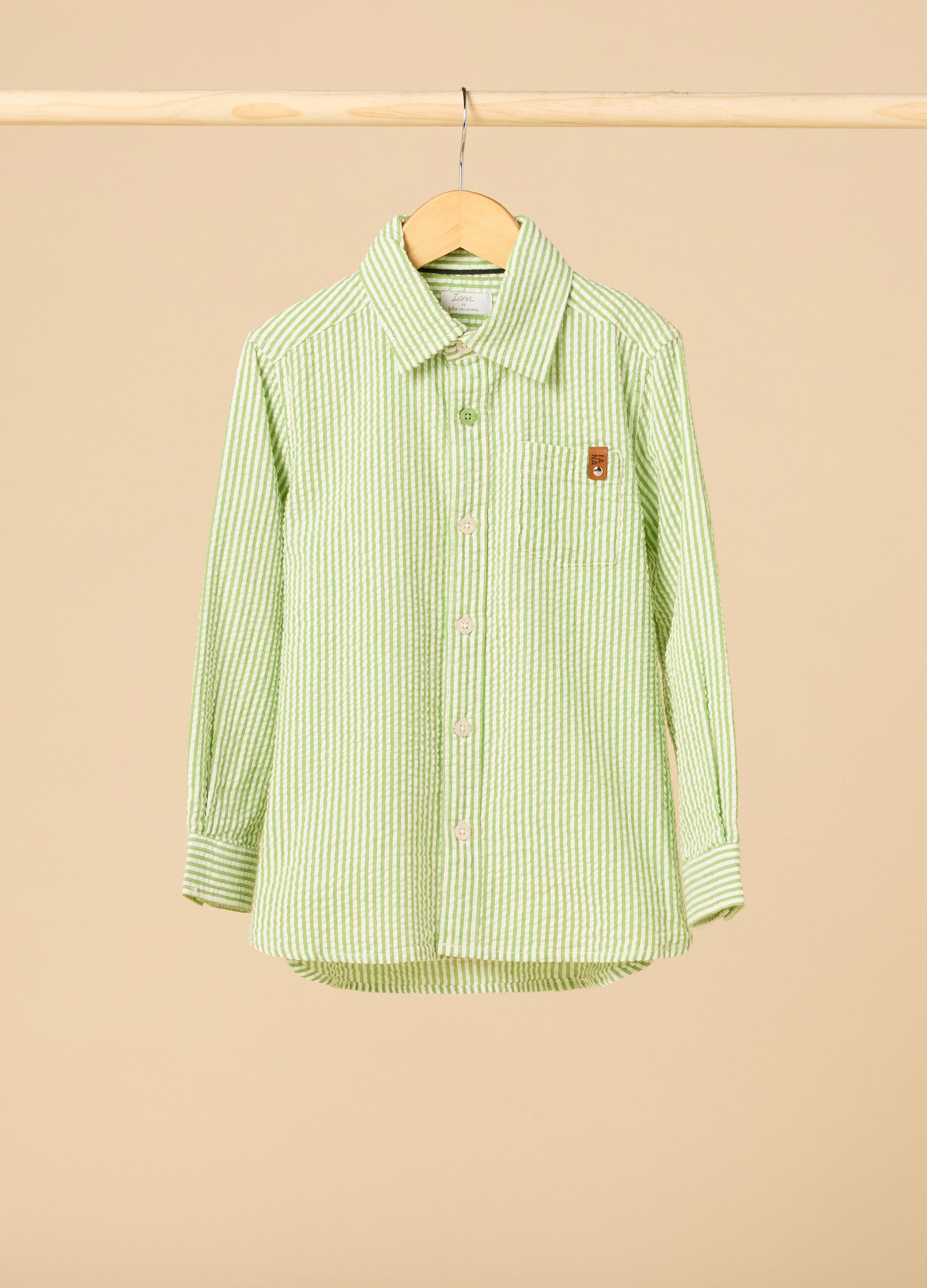 Camicia rigata IANA in cotone bambino