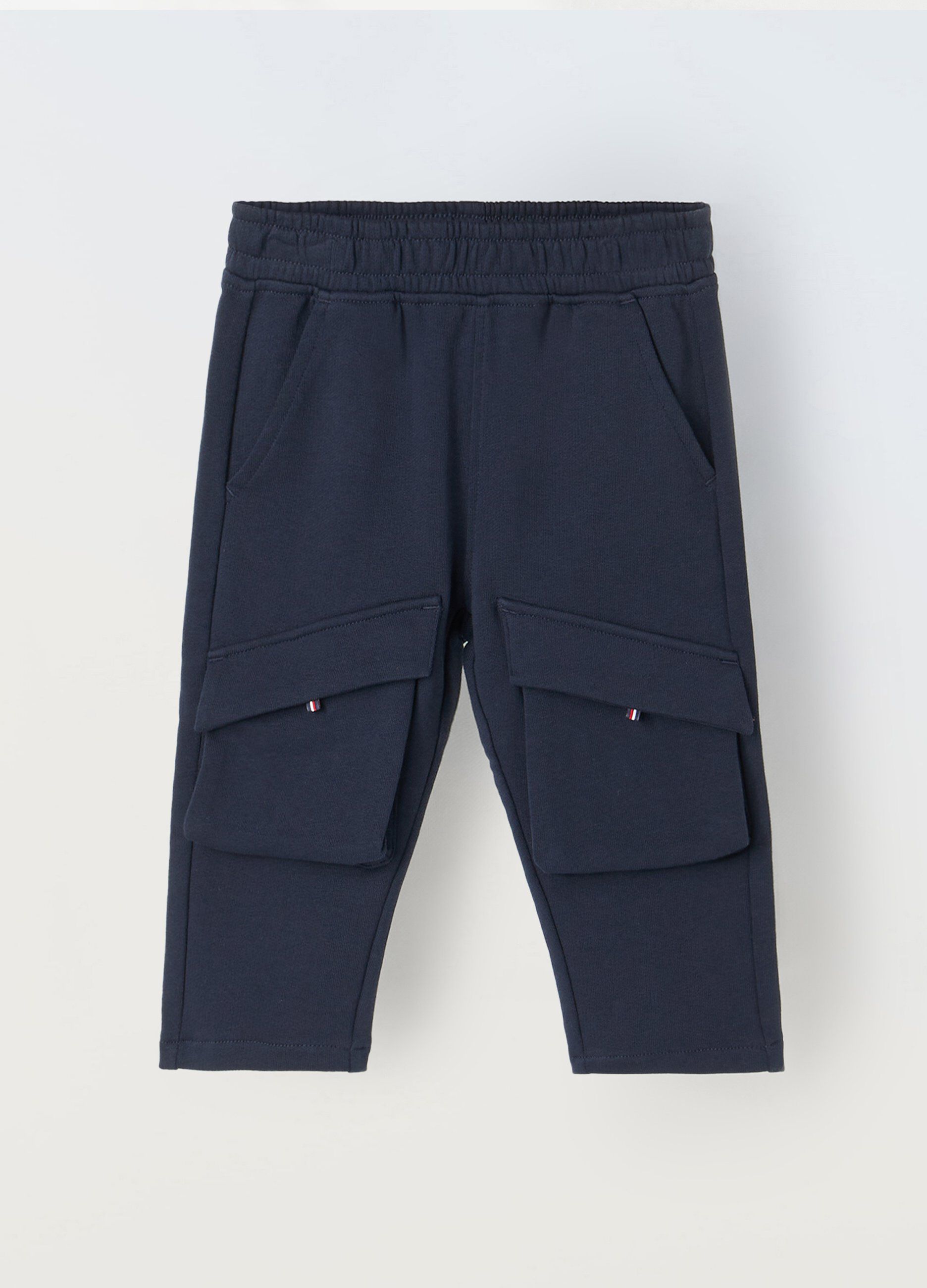 Pantaloni cargo in puro cotone neonato