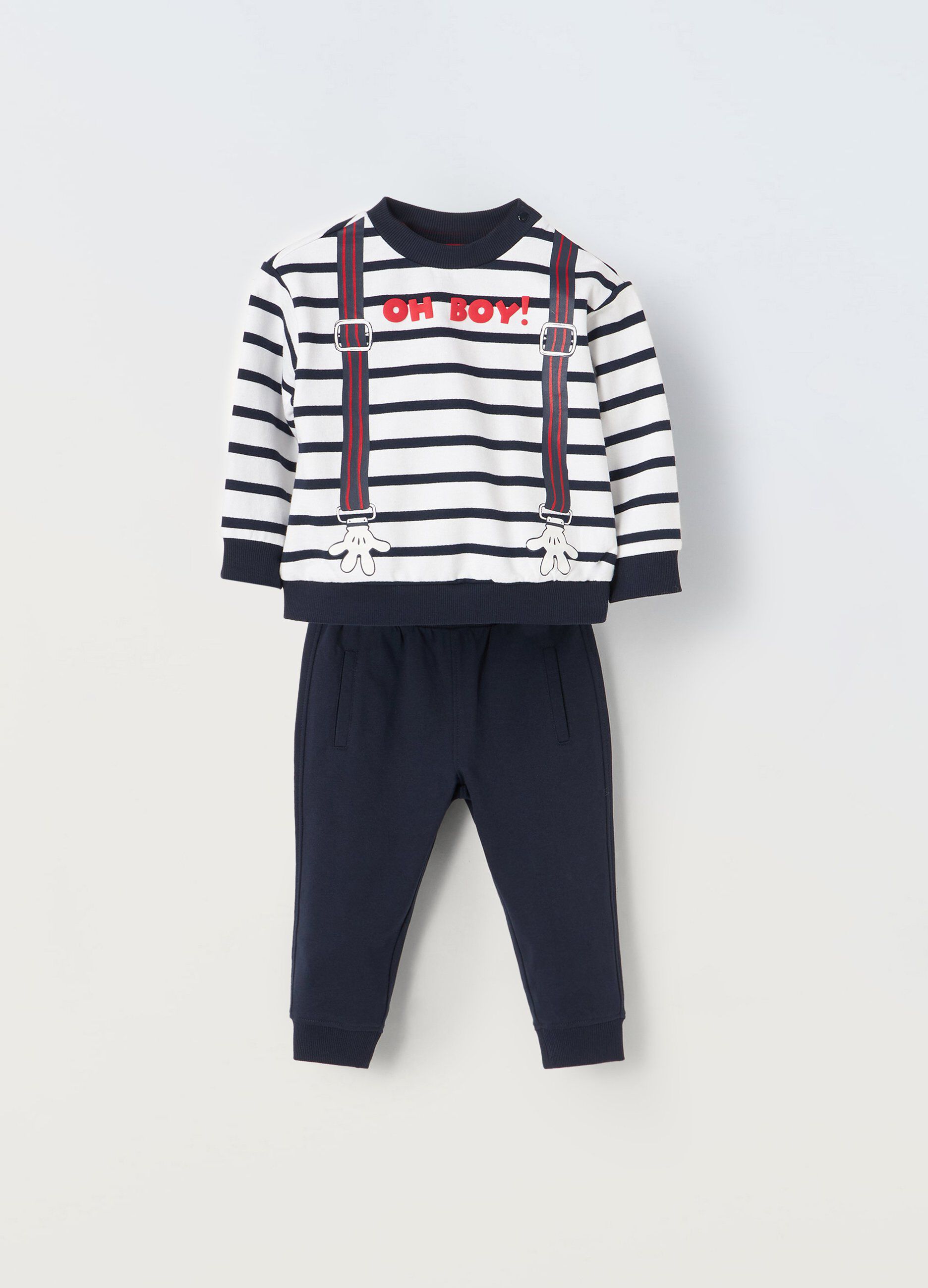 Jogging set in puro cotone neonato