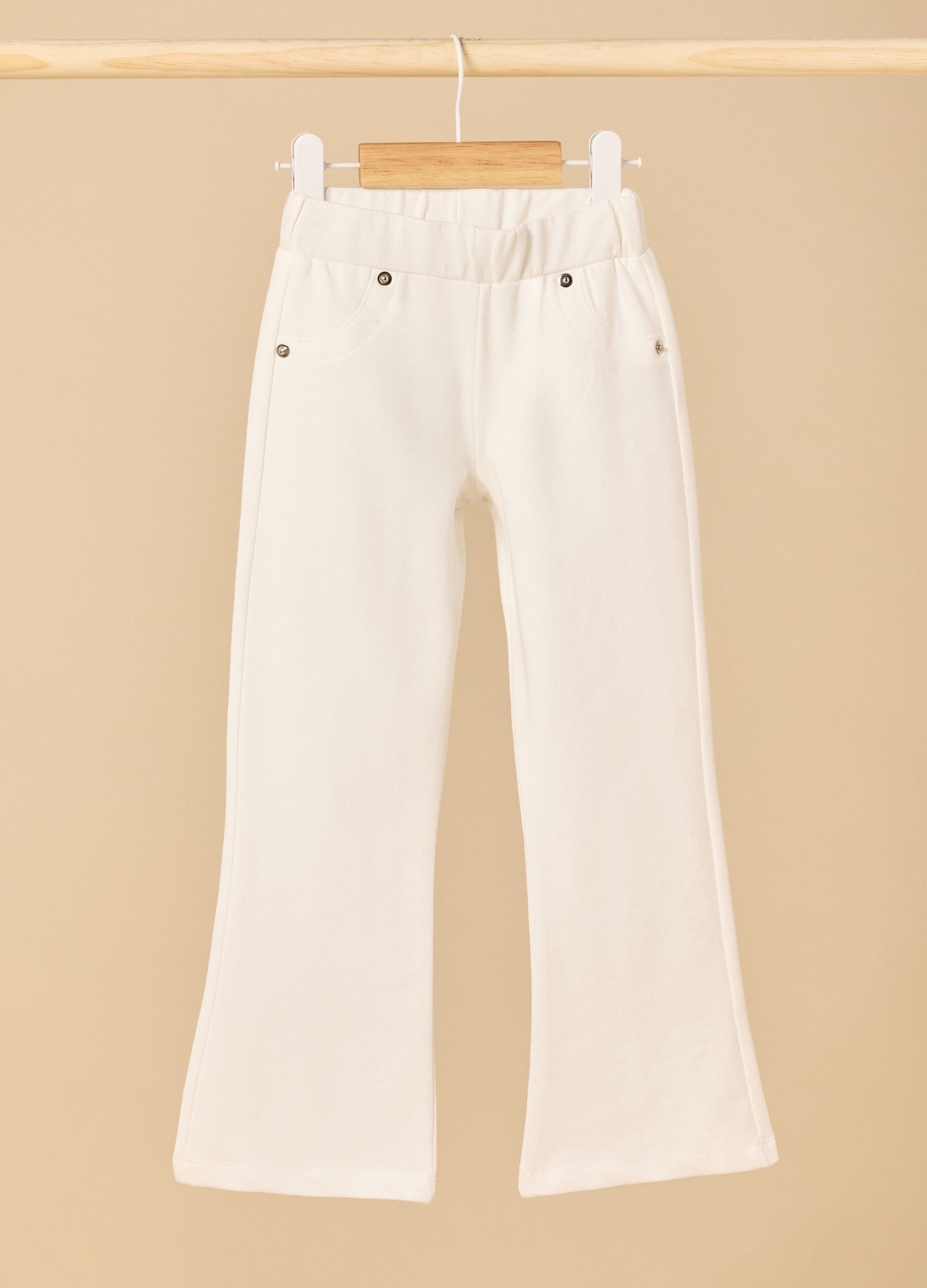 Pantaloni flare fit IANA in cotone stretch bambina
