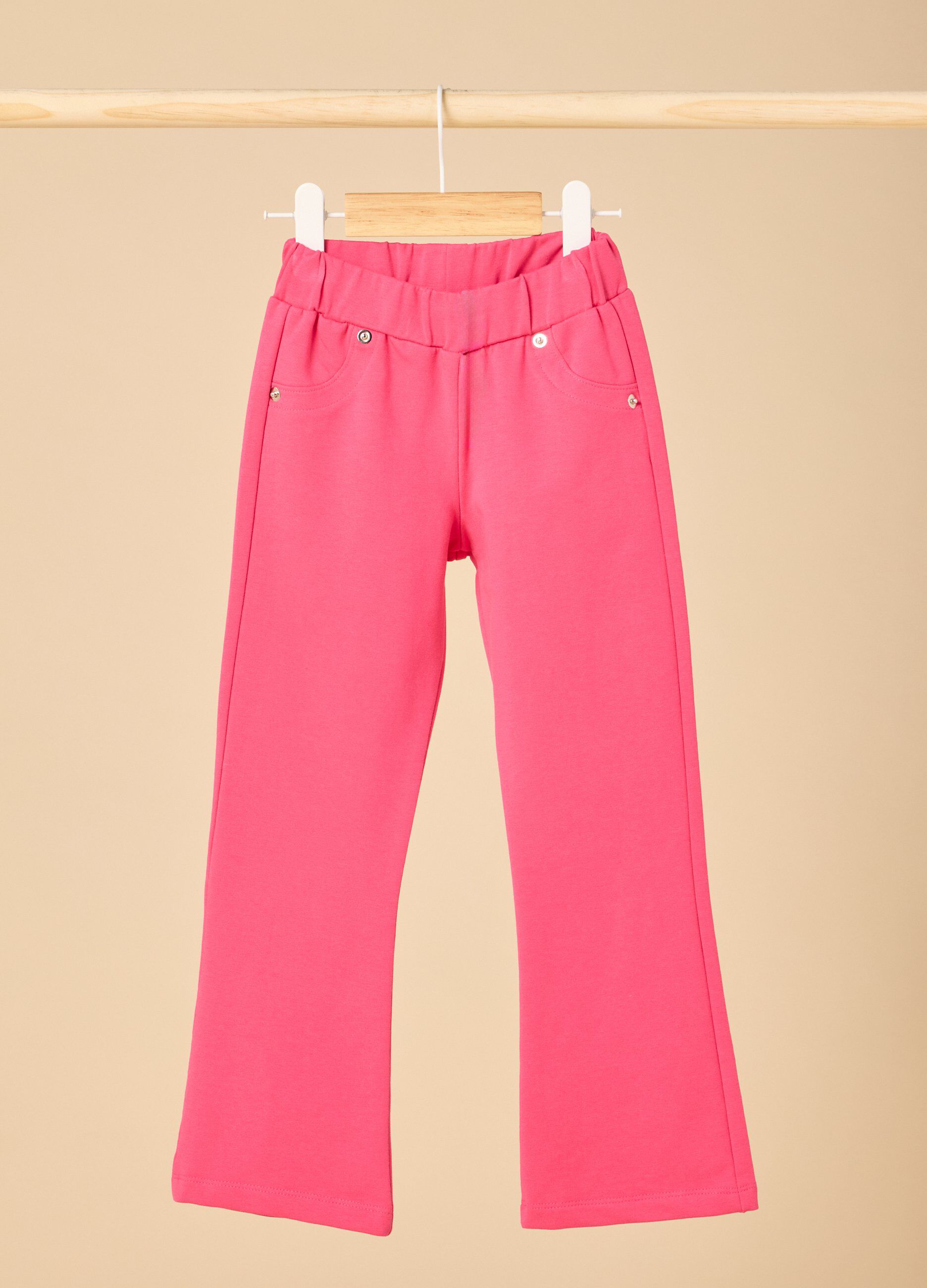Pantaloni flare fit IANA in cotone stretch bambina