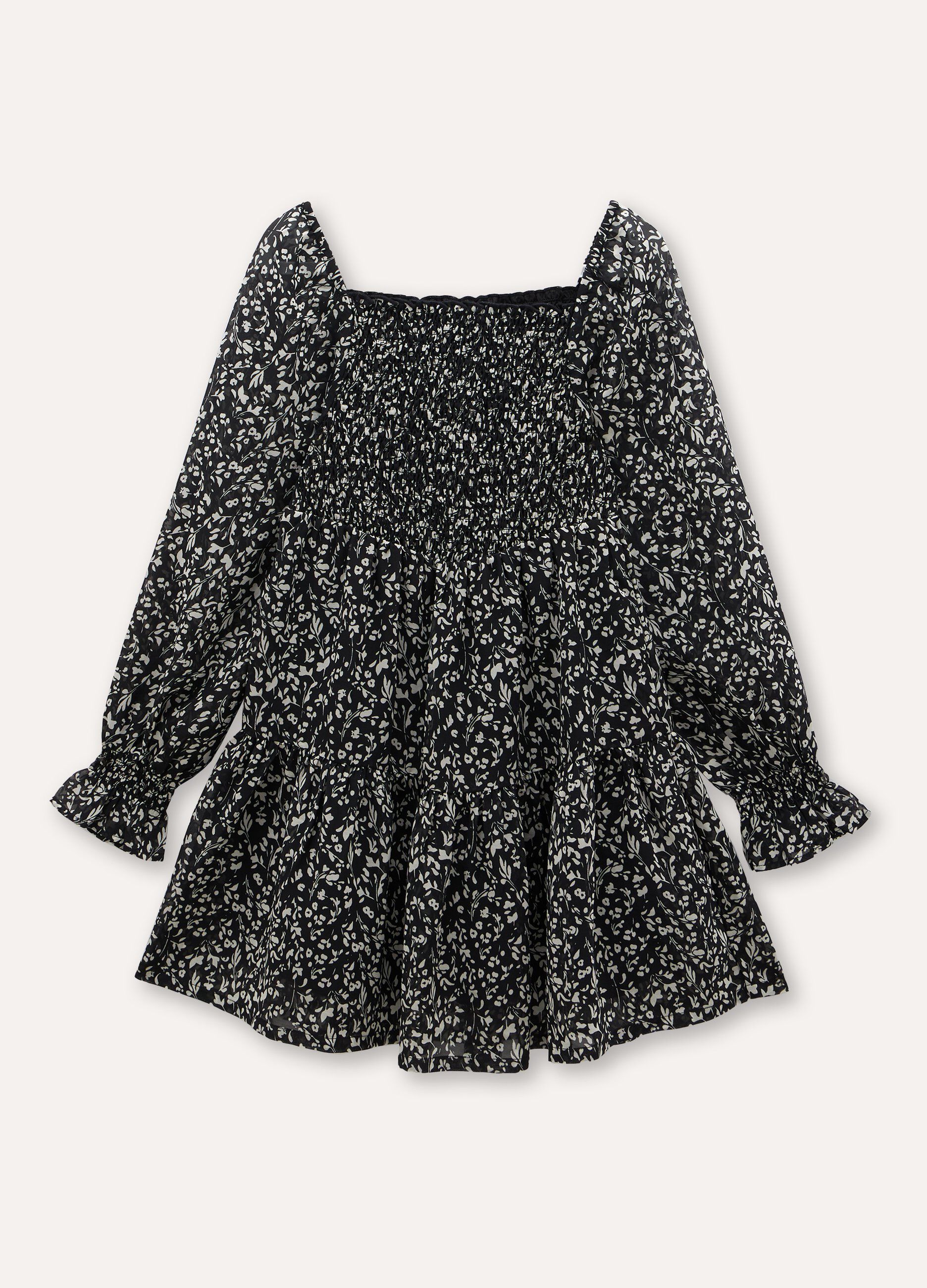 Abito con punto smock ragazza