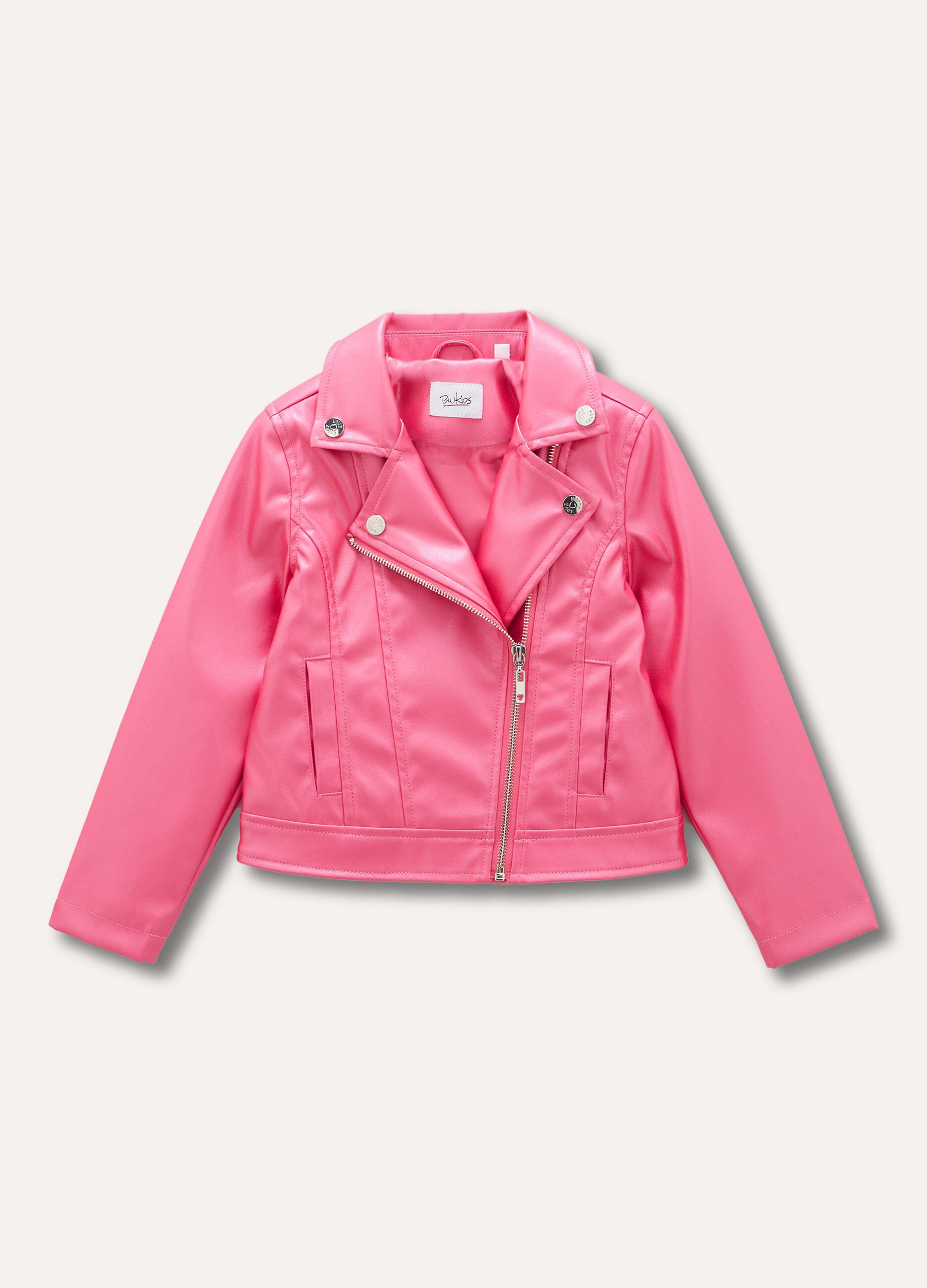 Giubbotto biker in eco pelle bambina