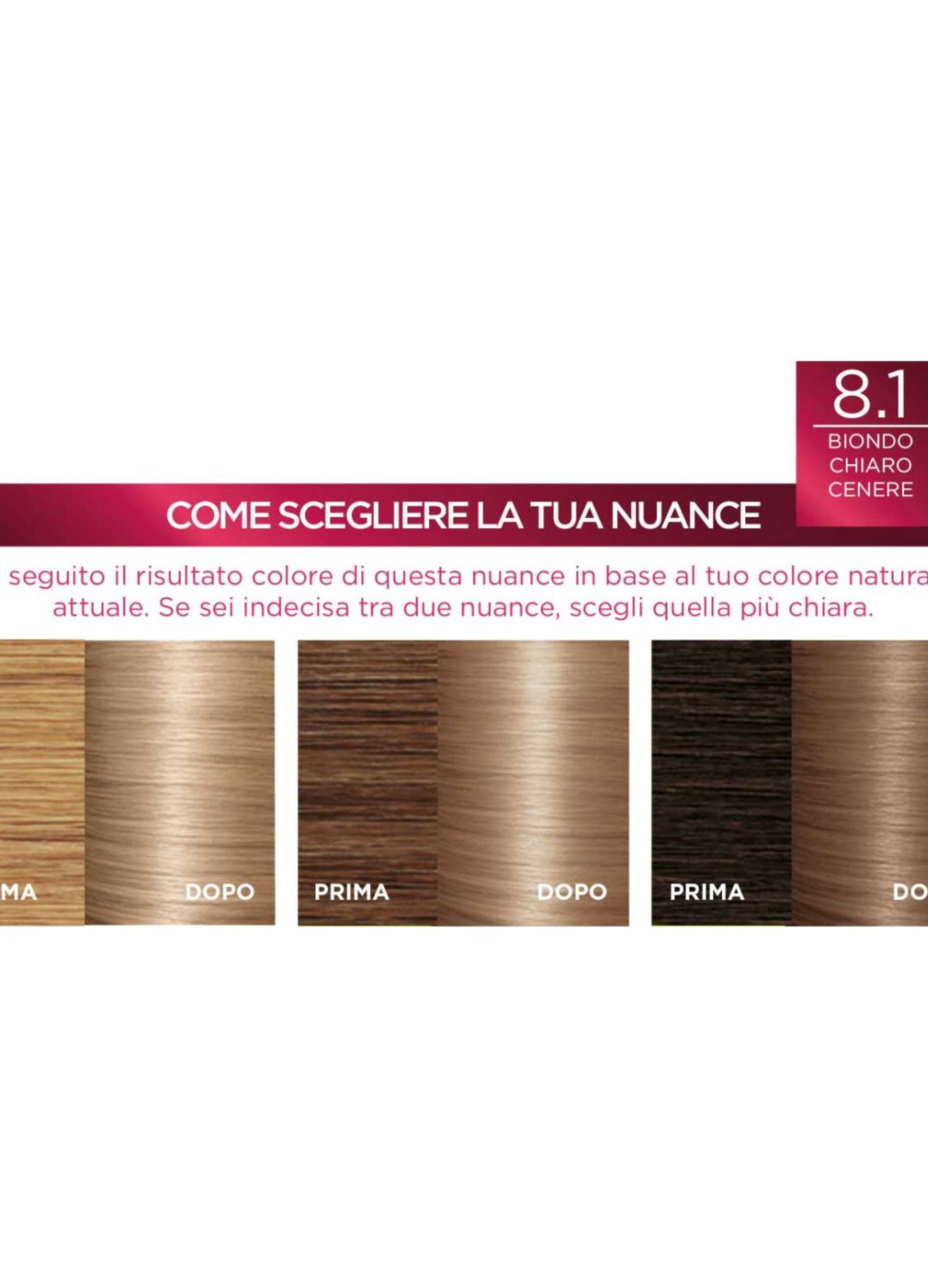 L'OrÃ©al Paris Tinta Capelli Excellence, Copre i capelli bianchi, colore ricco, luminoso e a lunga durata, 8 Biondo Chiaro.