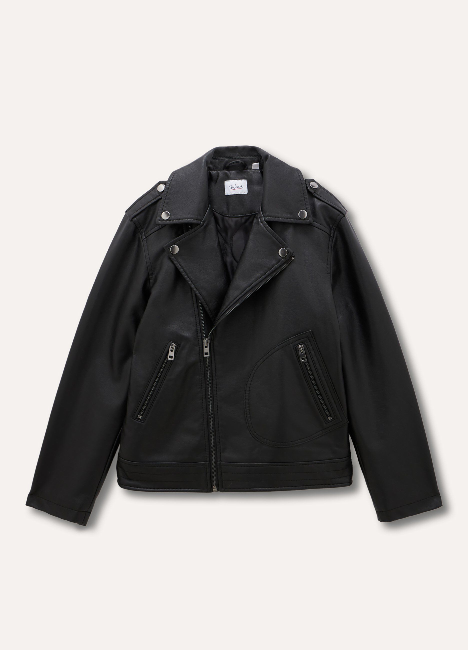 Giubbotto biker in eco pelle ragazzo