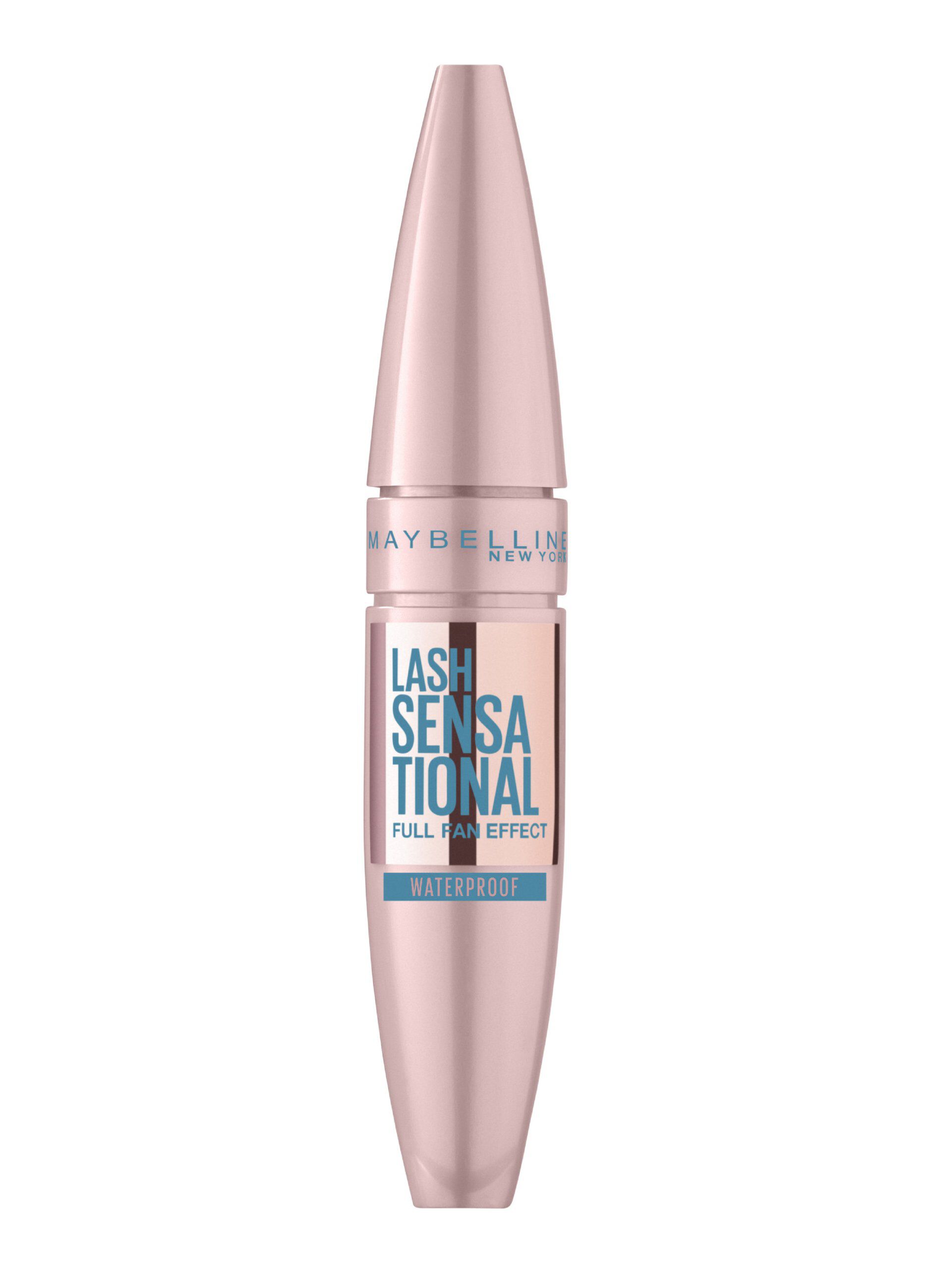 Maybelline New York Mascara Ciglia Sensazionali, Volumizzante, Effetto Ventaglio sulle Ciglia, Resistente all'Acqua, Nero, 9.5 ml.