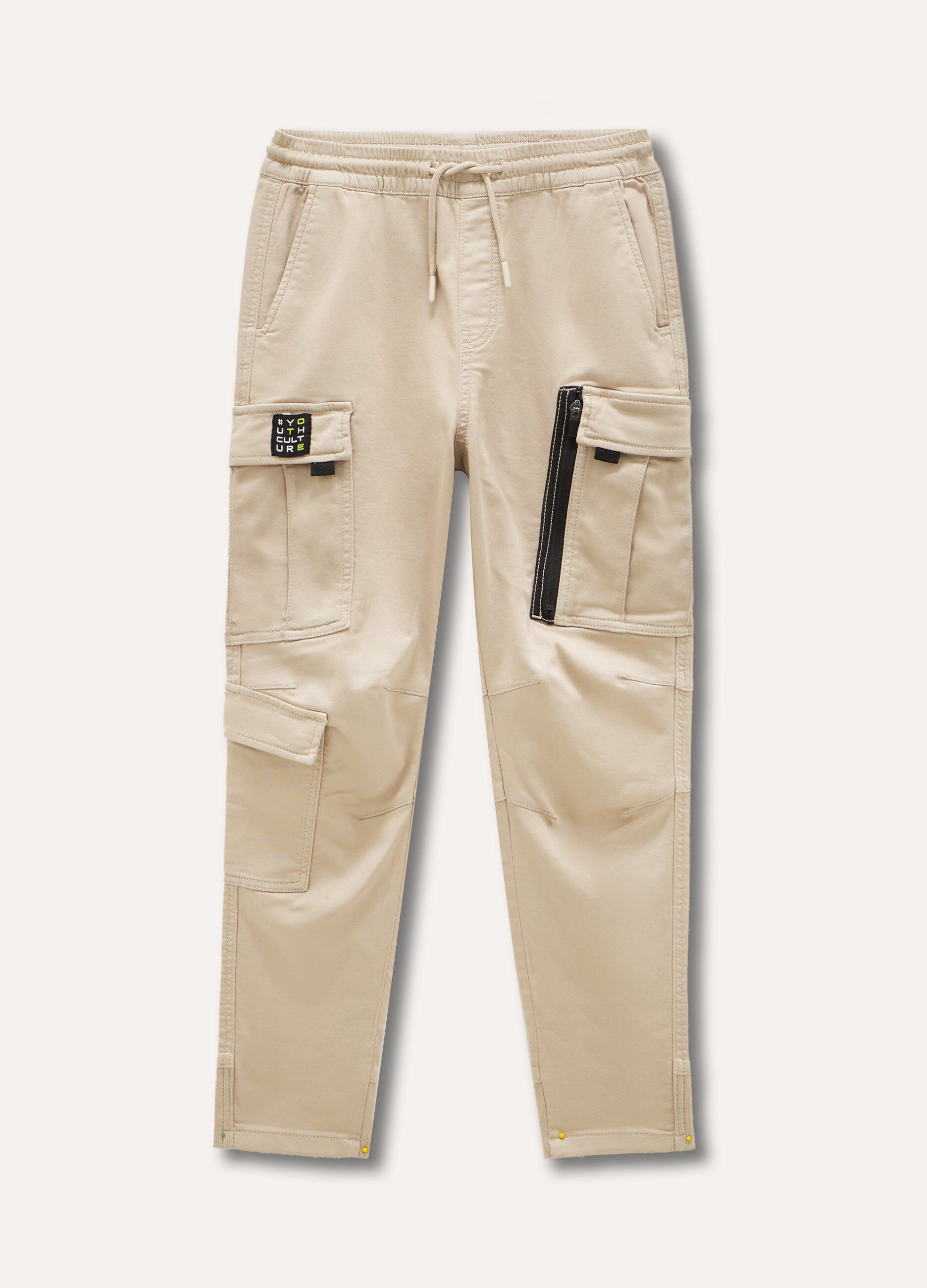 Pantaloni cargo in cotone stretch ragazzo