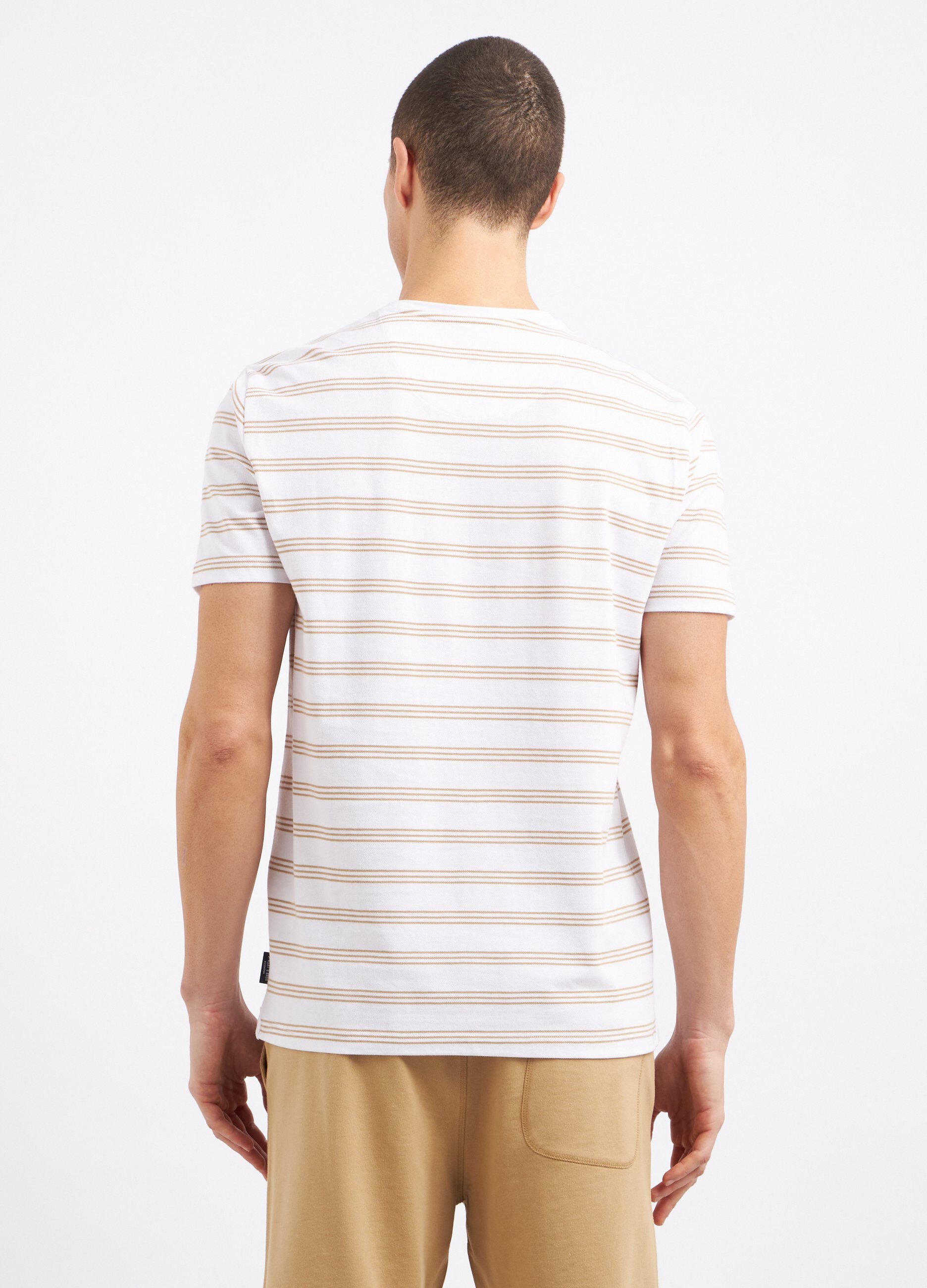 T-shirt rigata in puro cotone piquet uomo 3 T-shirt rigata in puro cotone piquet uomo