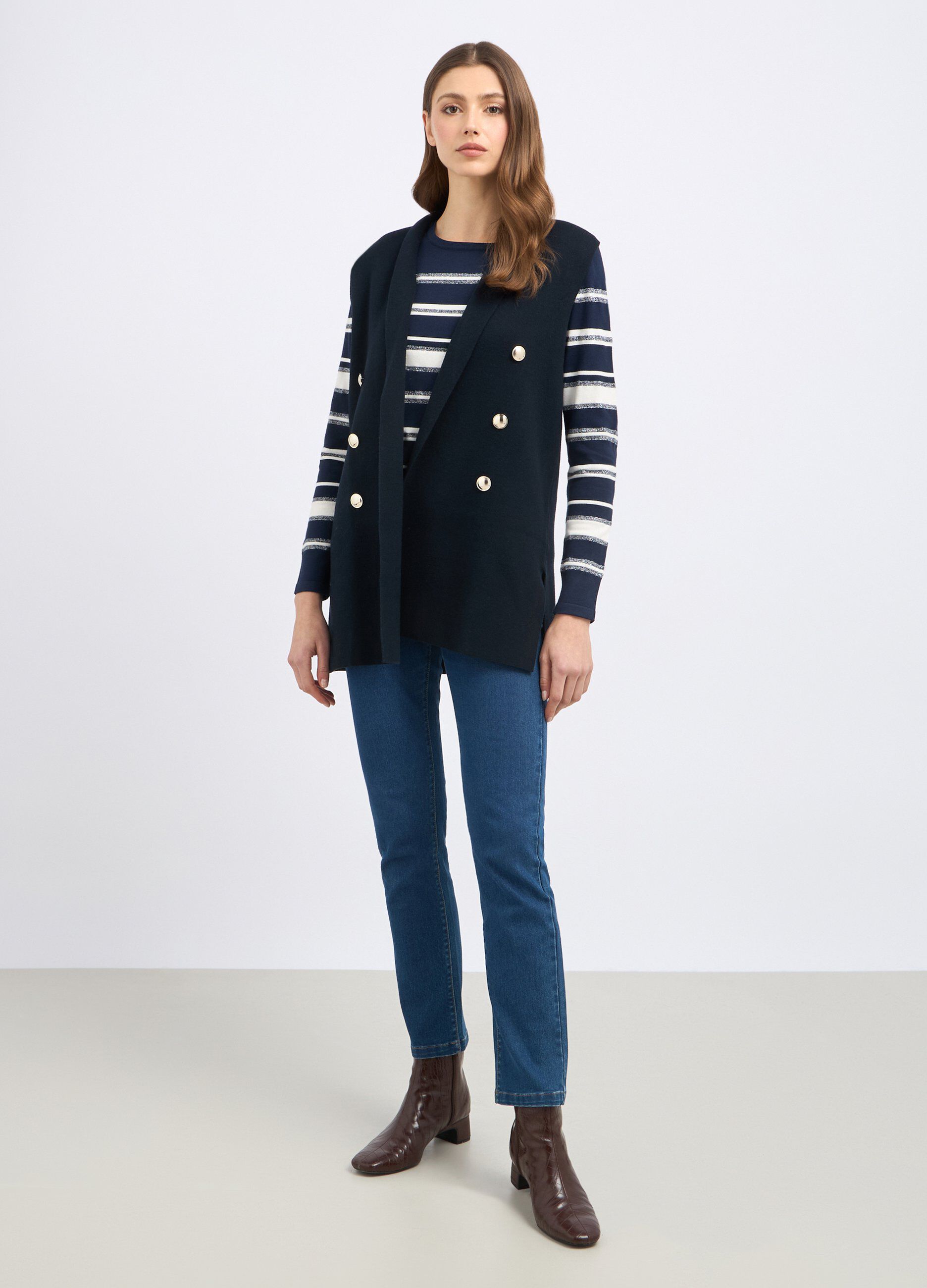 Gilet tricot doppiopetto donna