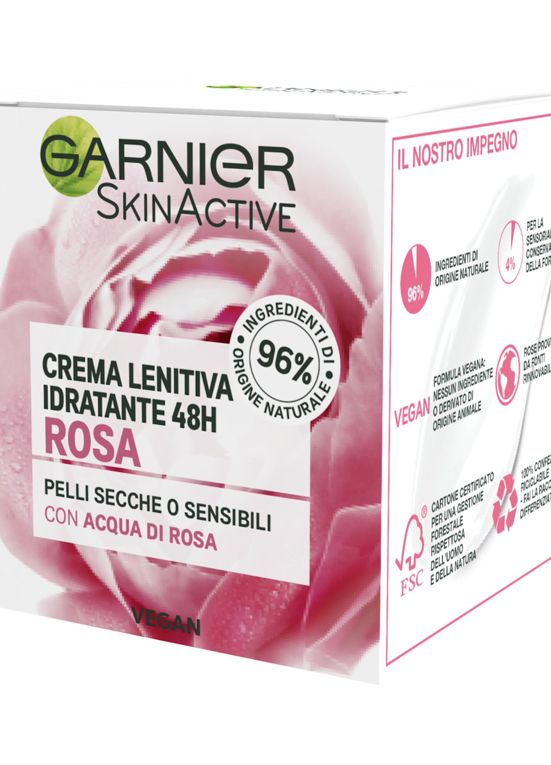Garnier Crema Viso Idratante Lenitiva SkinActive, Ideale per Pelli Secche o Sensibili, Arricchita con Acqua di Rosa, 50 ml. 3 Garnier Crema Viso Idratante Lenitiva SkinActive, Ideale per Pelli Secche o Sensibili, Arricchita con Acqua di Rosa, 50 ml.