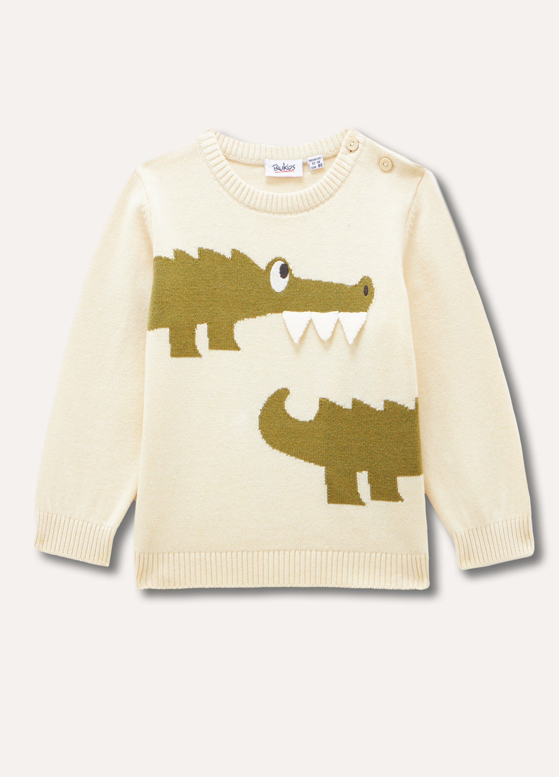 Maglioncino tricot in puro cotone neonato