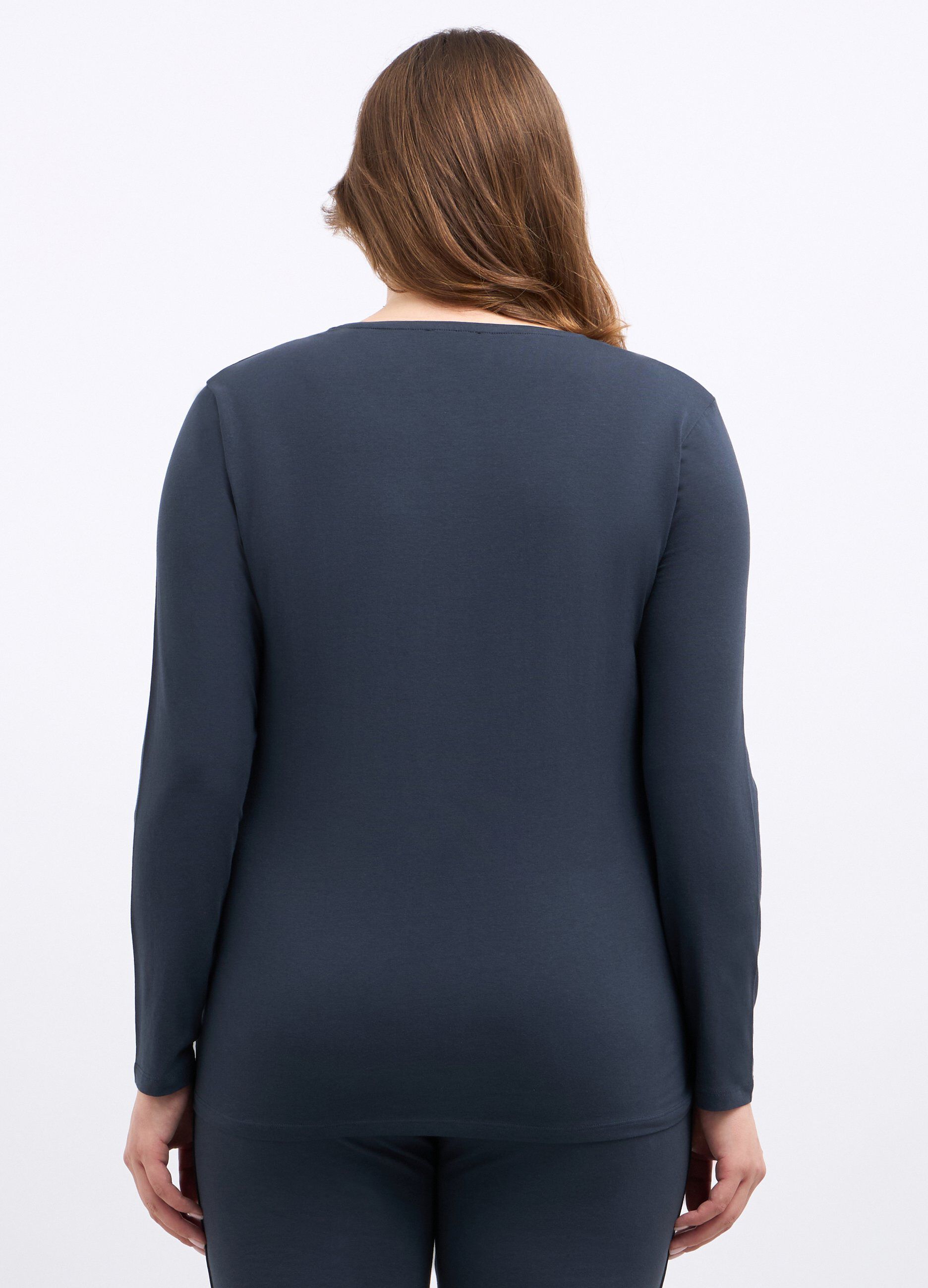 T-shirt a maniche lunghe curvy in cotone donna 3 T-shirt a maniche lunghe curvy in cotone donna
