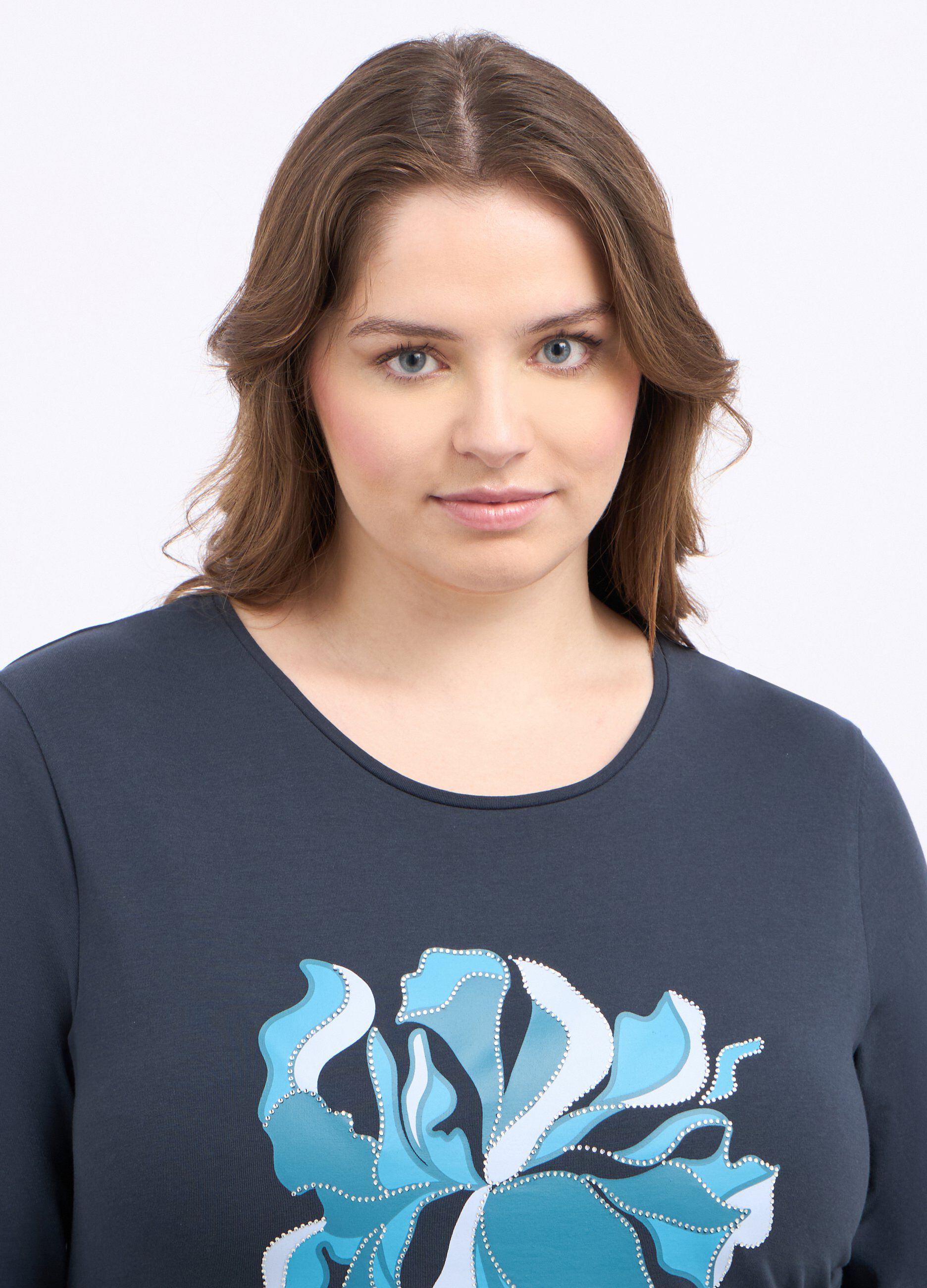 T-shirt a maniche lunghe curvy in cotone donna 4 T-shirt a maniche lunghe curvy in cotone donna