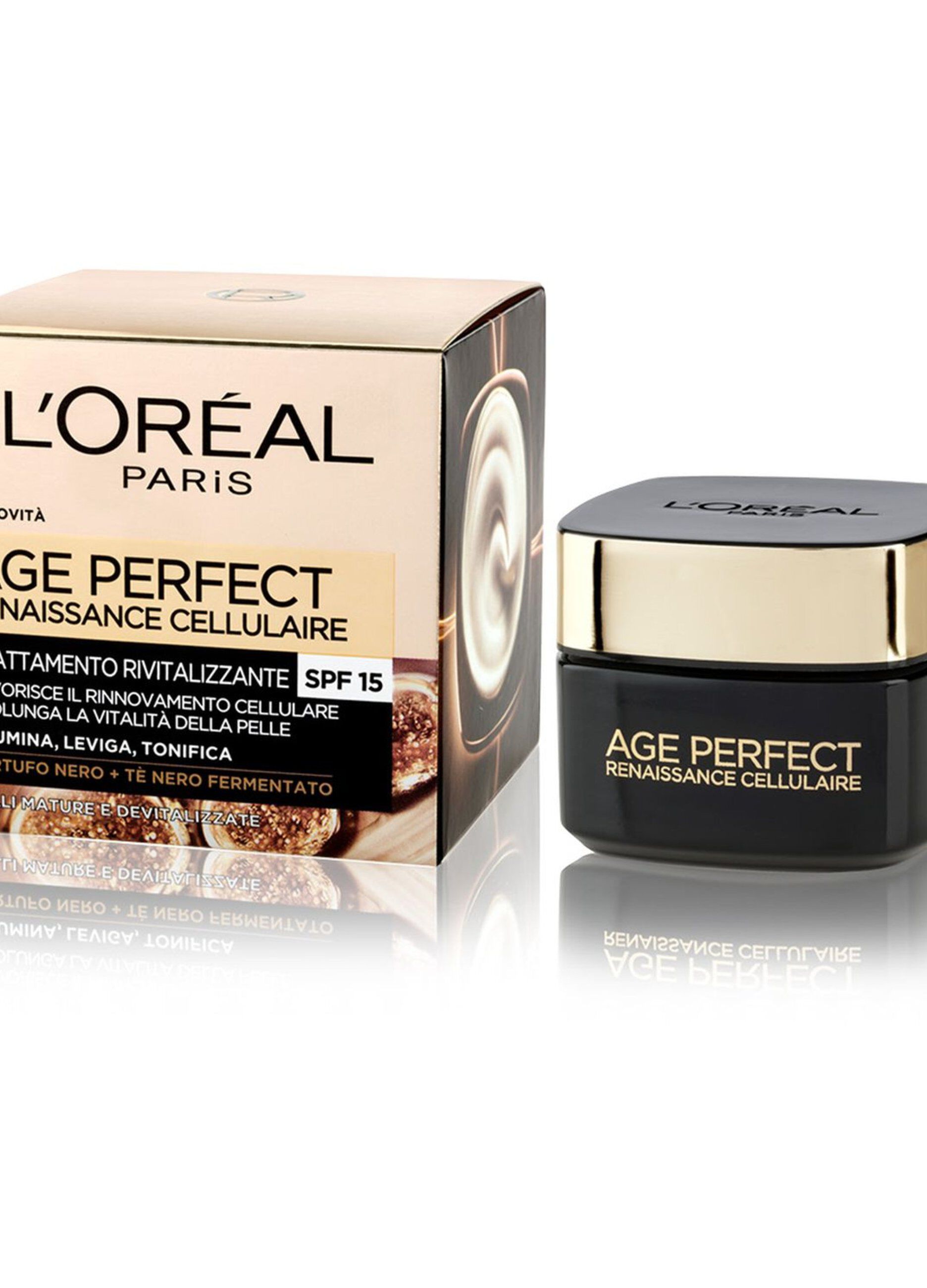 L'OrÃ©al Paris Crema Viso Anti-rughe Age Perfect Reinassance Cellulaire, Trattamento Ricostituente Giorno, Pelli Mature, Protezione Solare 15, 50 ml.