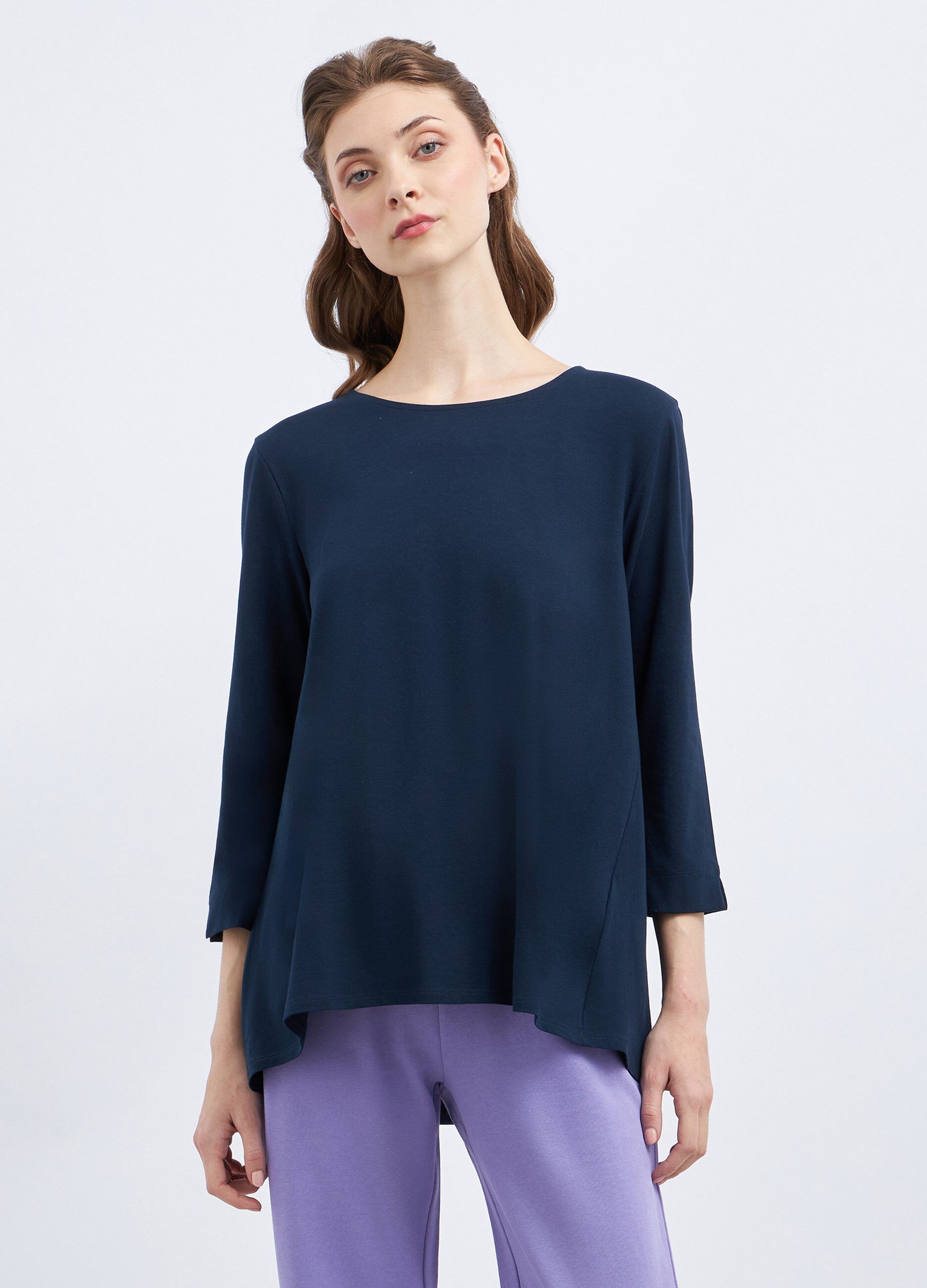 T-shirt in cotone stretch donna