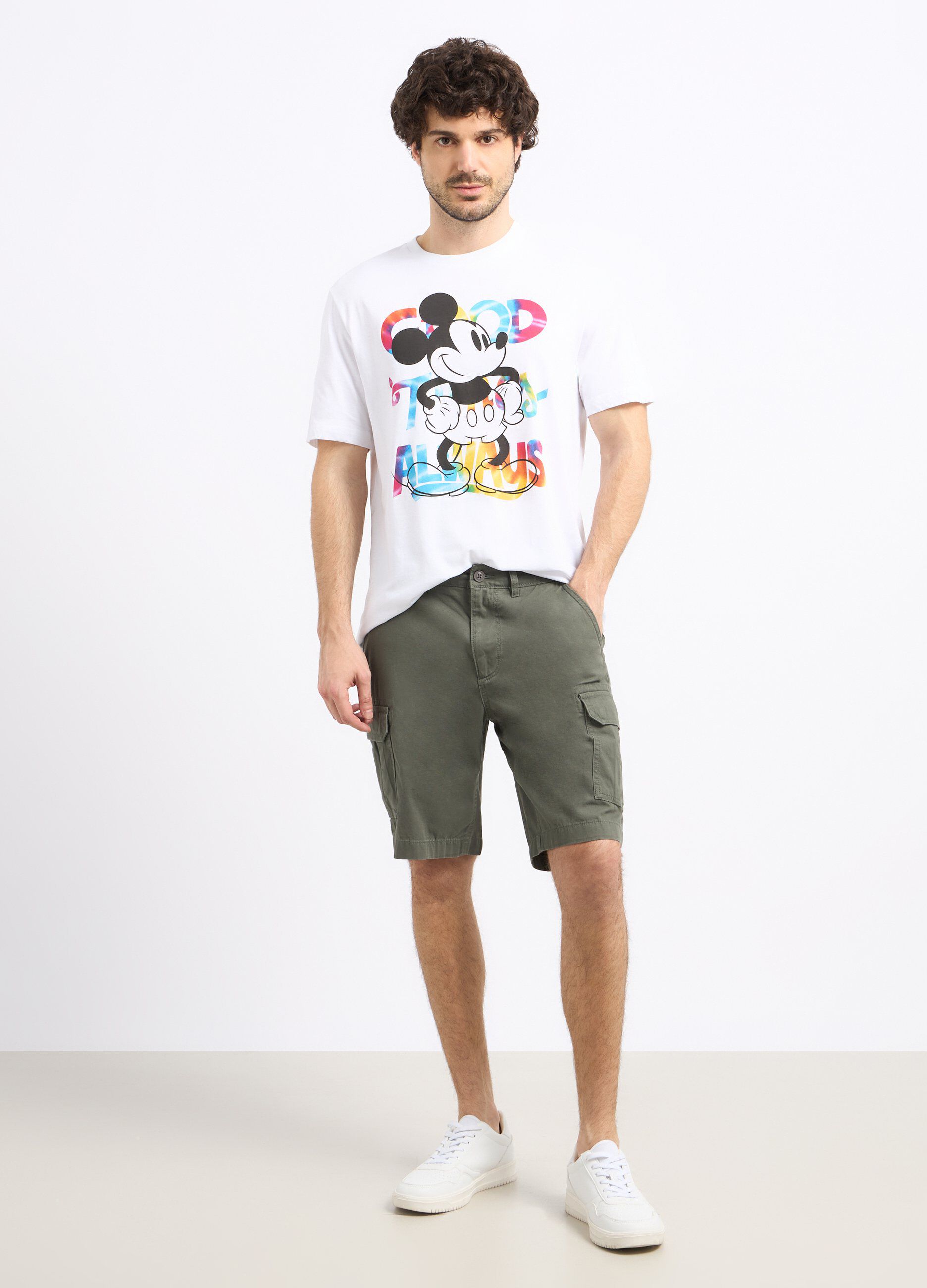 Shorts cargo in puro cotone uomo