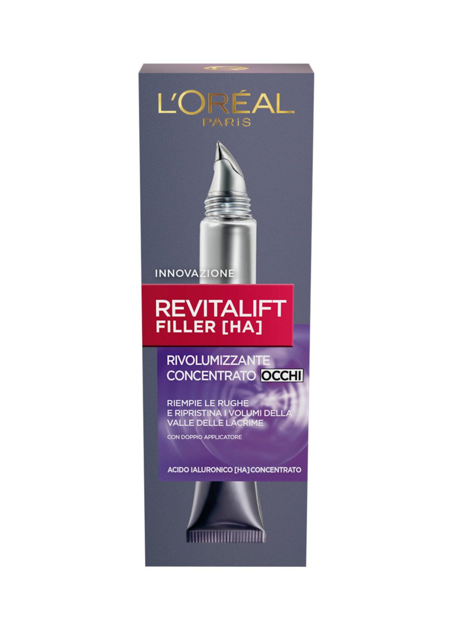 L'OrÃ©al Paris Contorno Occhi Revitalift Filler, Azione Antirughe Rivolumizzante con Acido Ialuronico Concentrato, 15 ml.