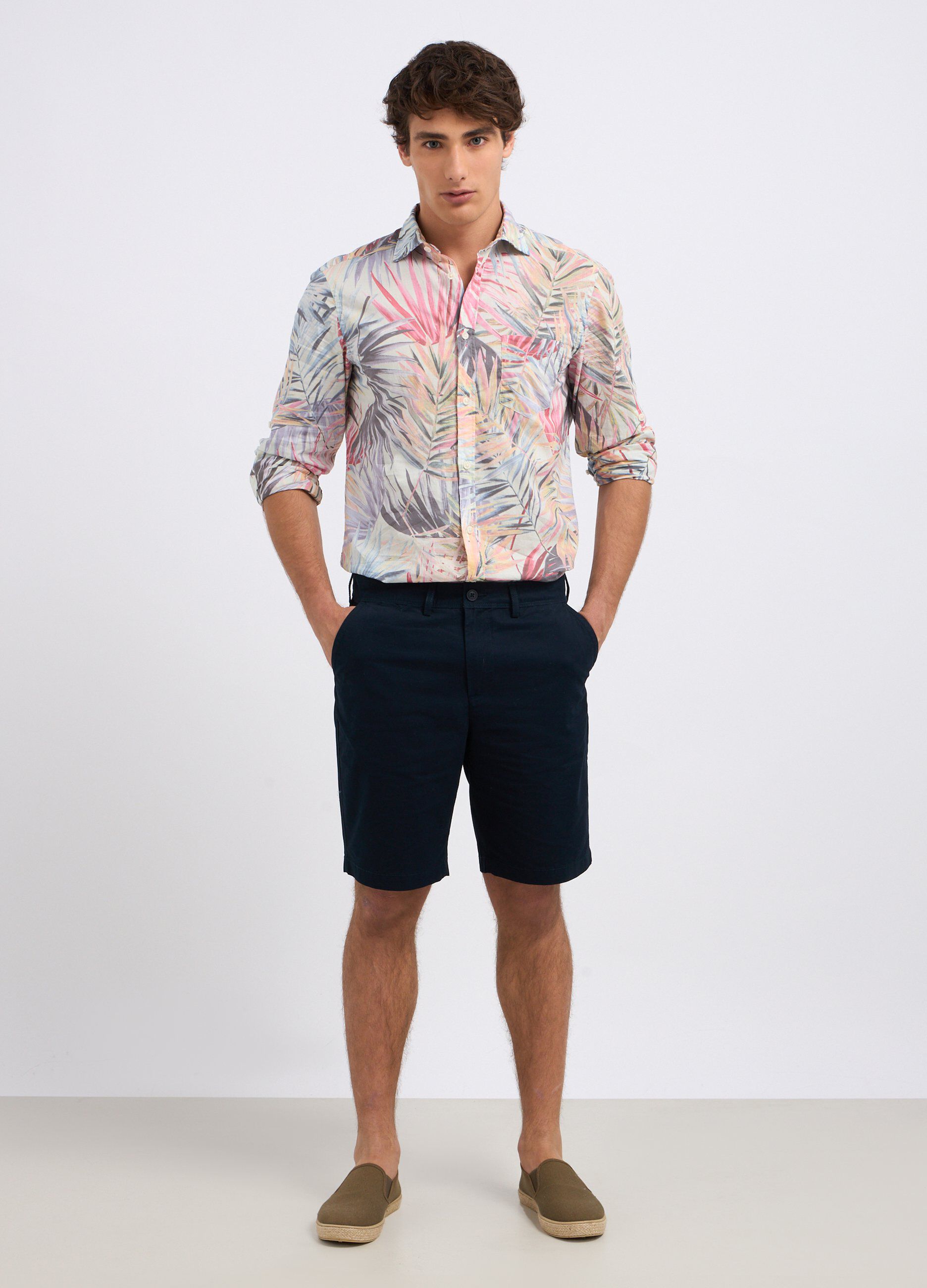 Shorts chino in puro cotone uomo