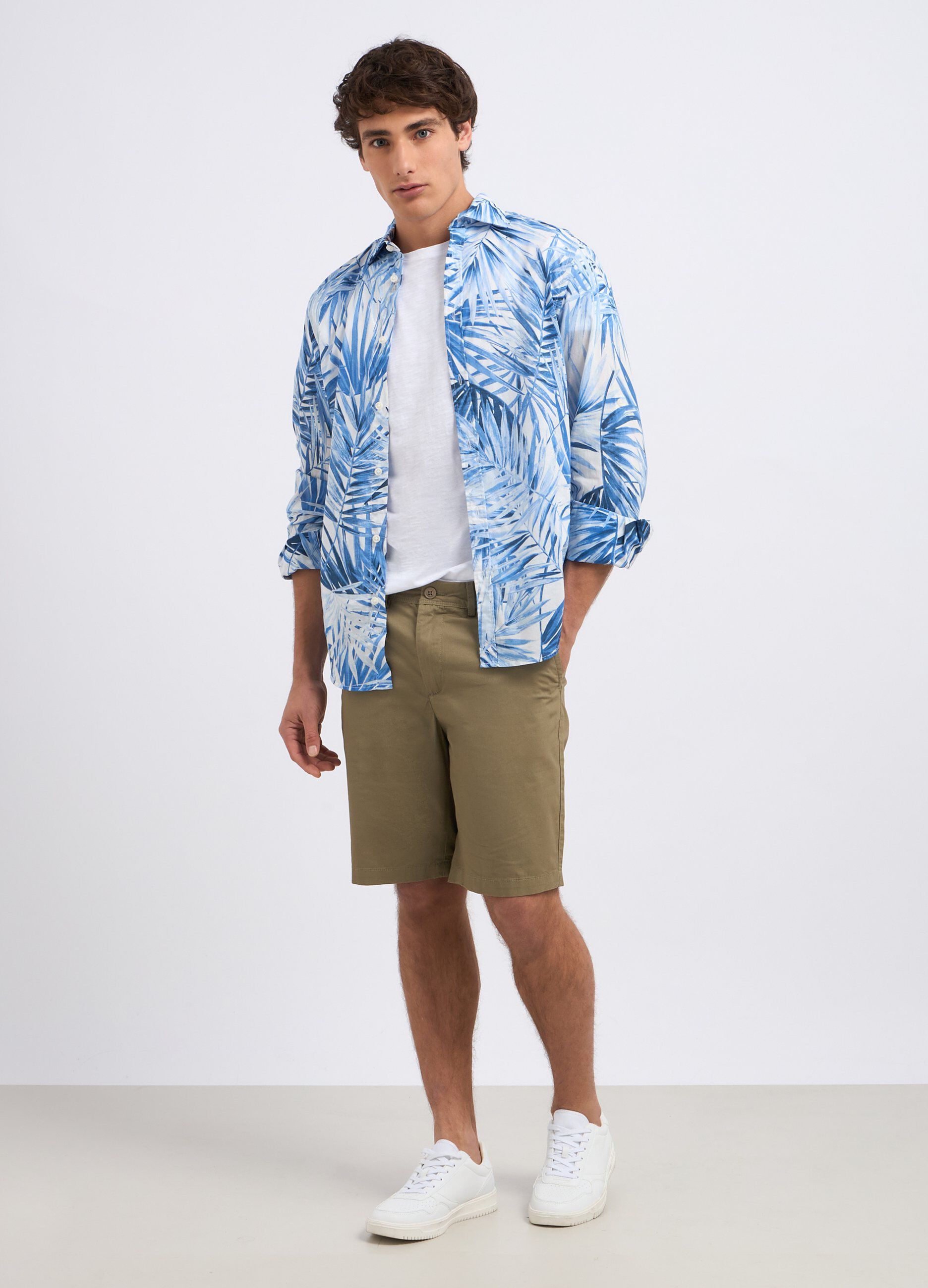 Shorts chino in puro cotone uomo