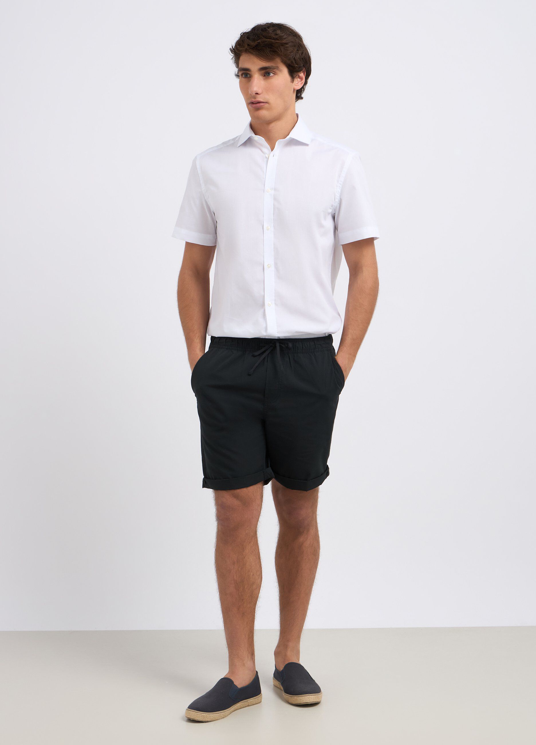 Bermuda in misto cotone uomo