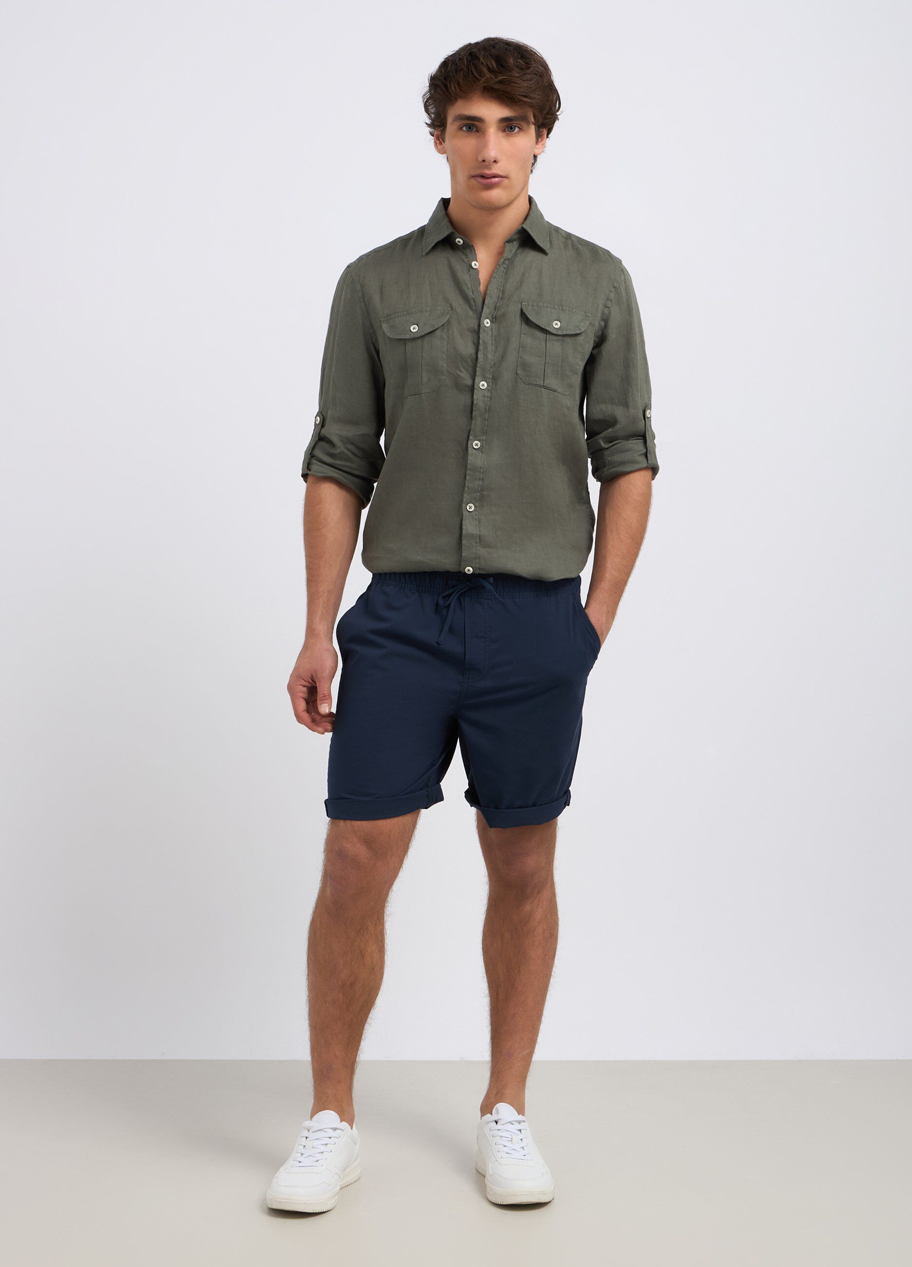 Bermuda in misto cotone uomo