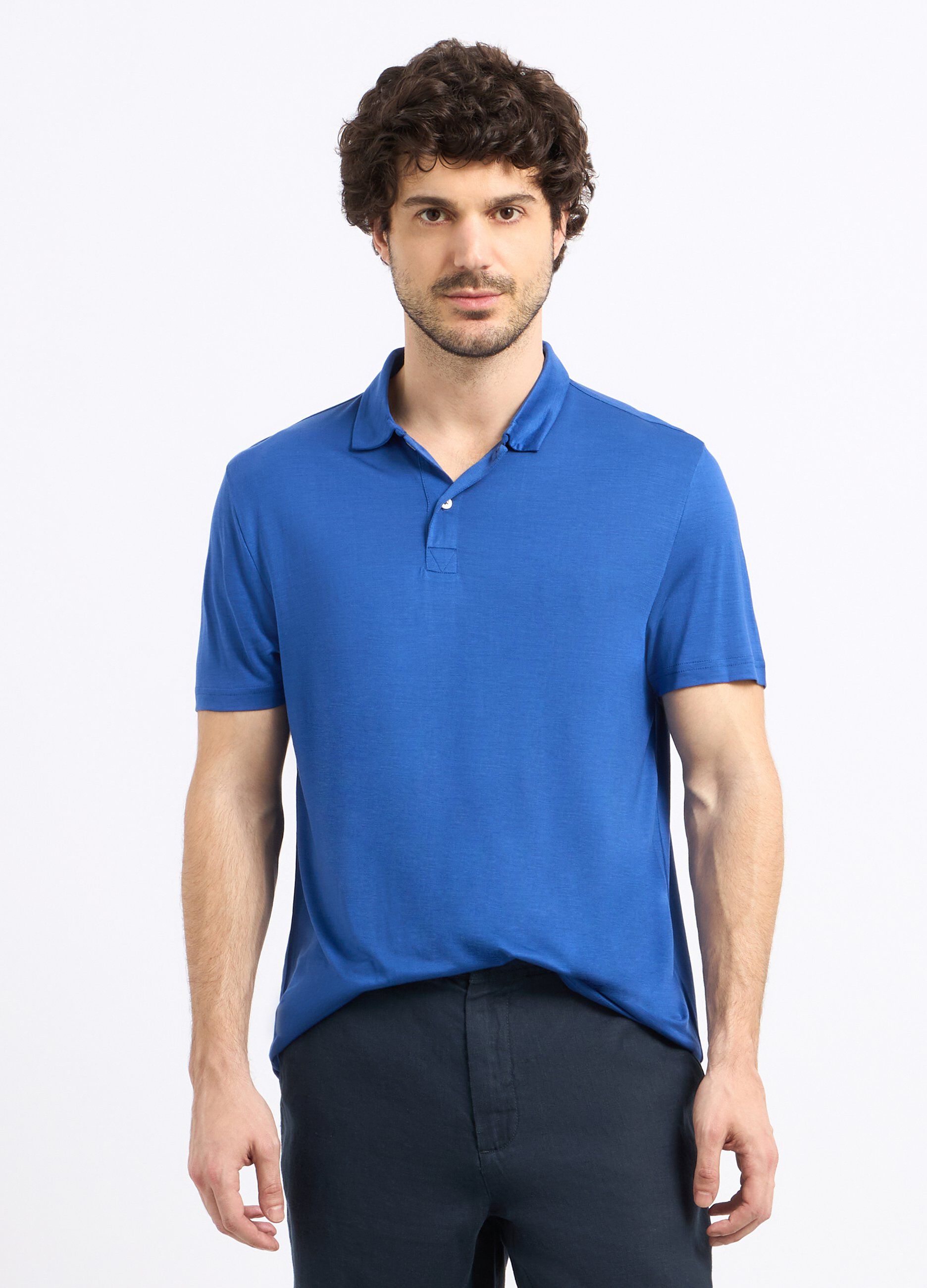 Polo in pura lyocell uomo